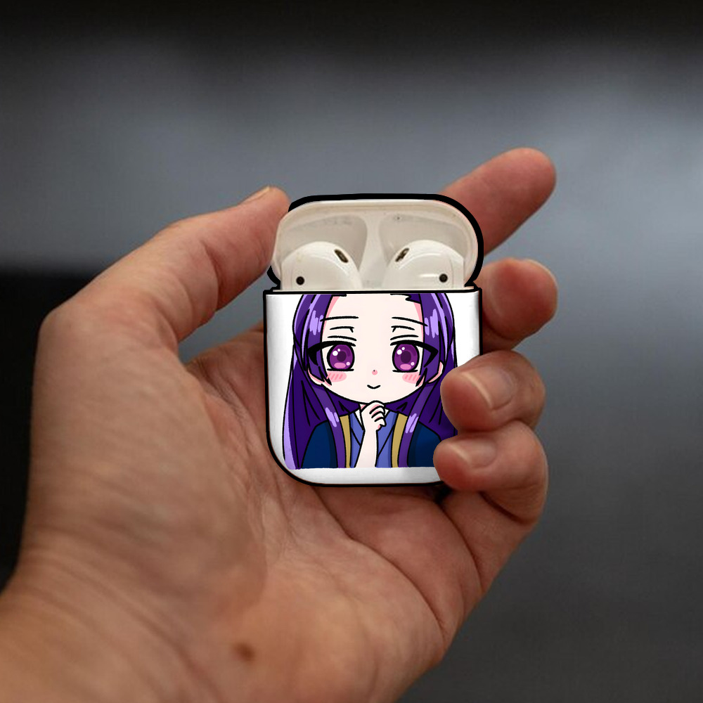 薬屋のひとりごと The Apothecary Diaries AirPods 第2世代保護ケース ハードシェル ブラック 耐衝撃・防指紋・カラビナ付き