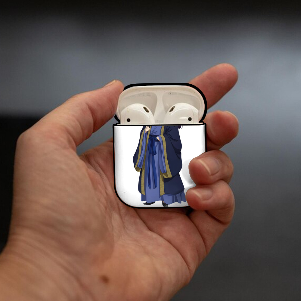 薬屋のひとりごと The Apothecary Diaries AirPods 第2世代保護ケース ハードシェル ブラック 耐衝撃・防指紋・カラビナ付き