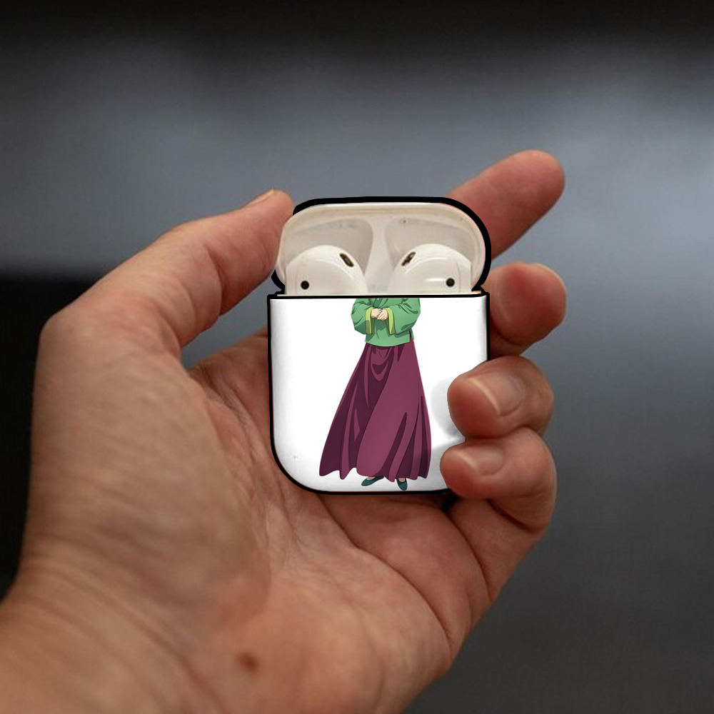 薬屋のひとりごと The Apothecary Diaries AirPods 第2世代保護ケース ハードシェル ブラック 耐衝撃・防指紋・カラビナ付き