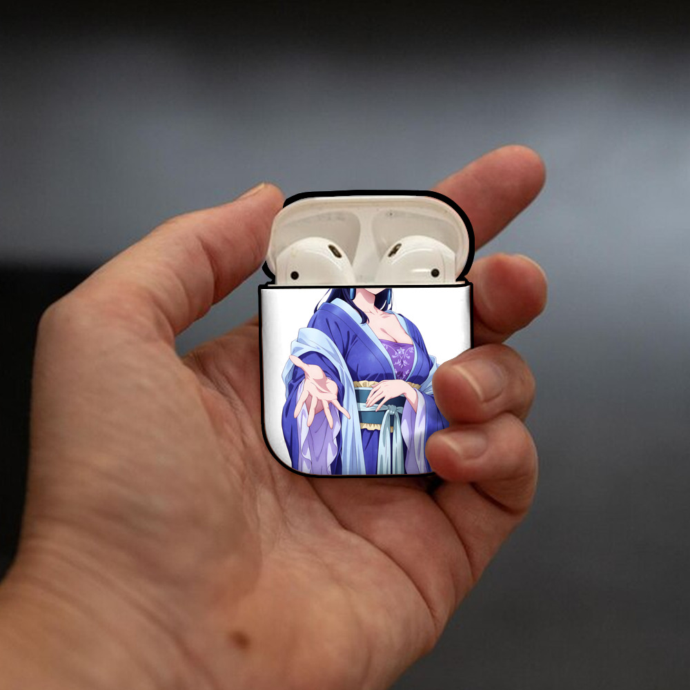 薬屋のひとりごと The Apothecary Diaries AirPods 第2世代保護ケース ハードシェル ブラック 耐衝撃・防指紋・カラビナ付き