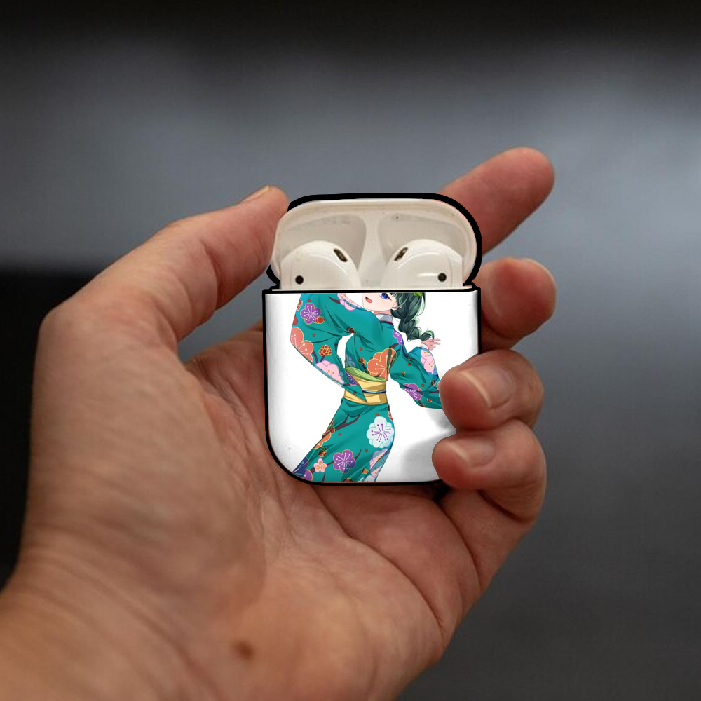 薬屋のひとりごと The Apothecary Diaries AirPods 第2世代保護ケース ハードシェル ブラック 耐衝撃・防指紋・カラビナ付き