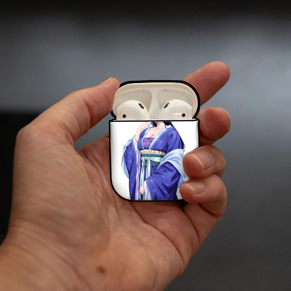 薬屋のひとりごと The Apothecary Diaries AirPods 第2世代保護ケース ハードシェル ブラック 耐衝撃・防指紋・カラビナ付き