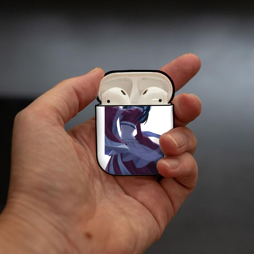 薬屋のひとりごと The Apothecary Diaries AirPods 第2世代保護ケース ハードシェル ブラック 耐衝撃・防指紋・カラビナ付き