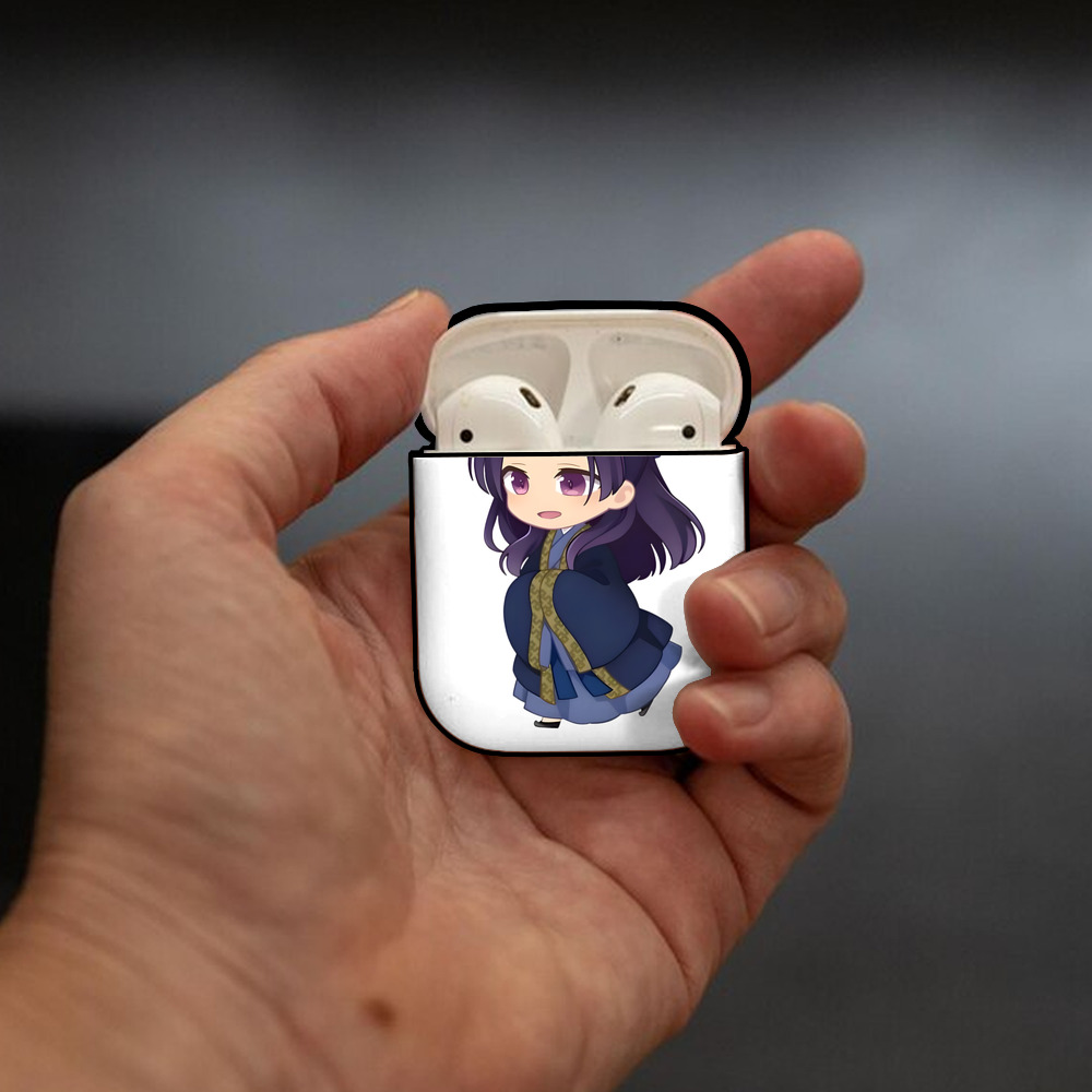 薬屋のひとりごと The Apothecary Diaries AirPods 第2世代保護ケース ハードシェル ブラック 耐衝撃・防指紋・カラビナ付き