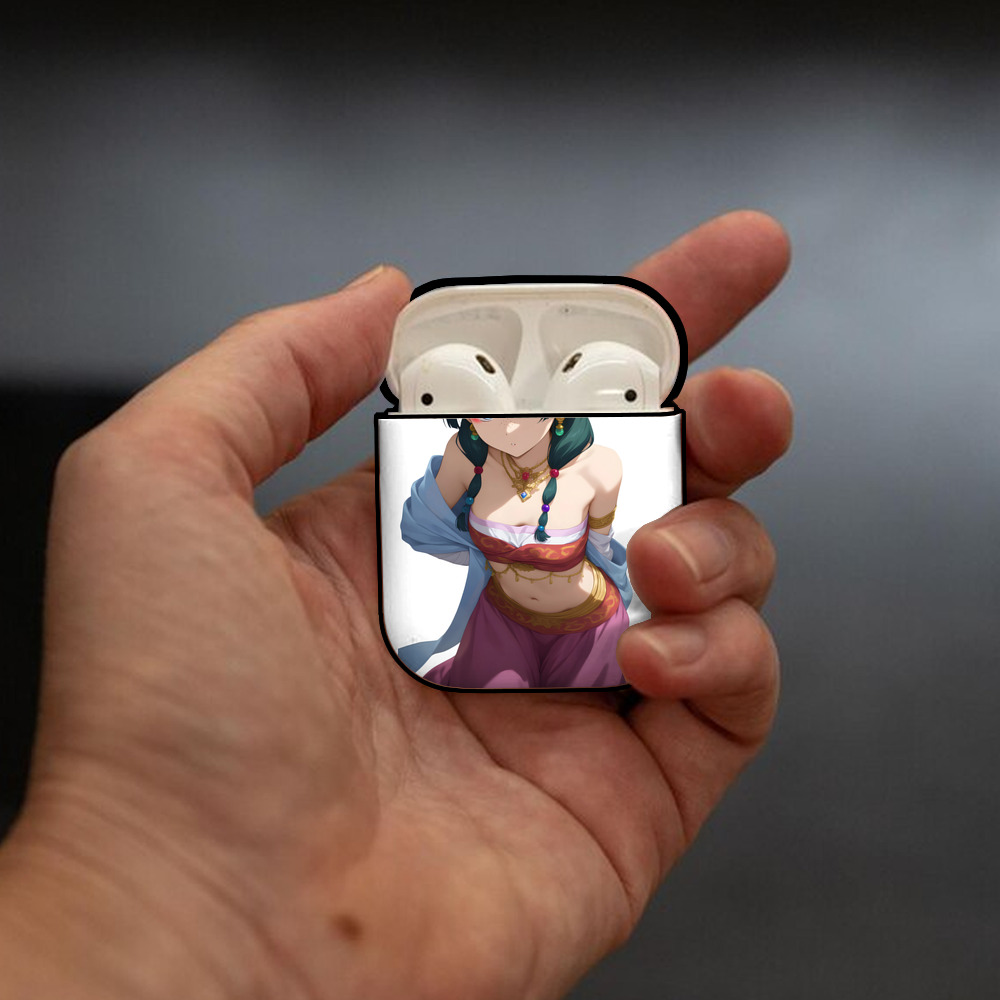 薬屋のひとりごと The Apothecary Diaries AirPods 第2世代保護ケース ハードシェル ブラック 耐衝撃・防指紋・カラビナ付き