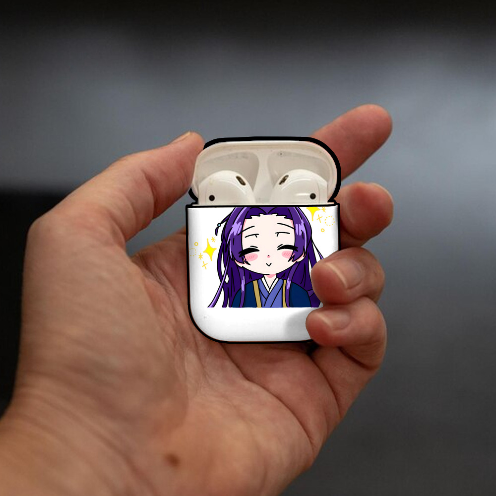 薬屋のひとりごと The Apothecary Diaries AirPods 第2世代保護ケース ハードシェル ブラック 耐衝撃・防指紋・カラビナ付き