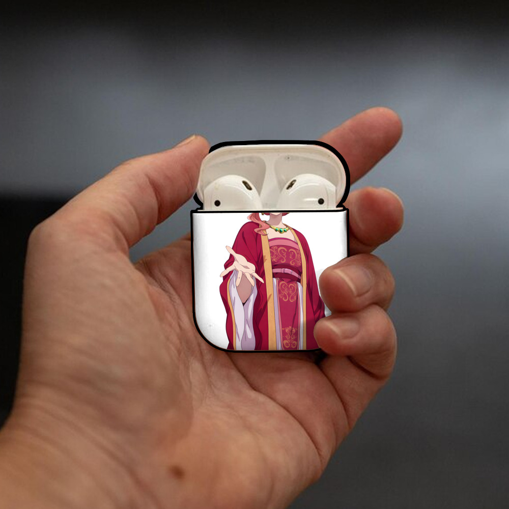 薬屋のひとりごと The Apothecary Diaries AirPods 第2世代保護ケース ハードシェル ブラック 耐衝撃・防指紋・カラビナ付き