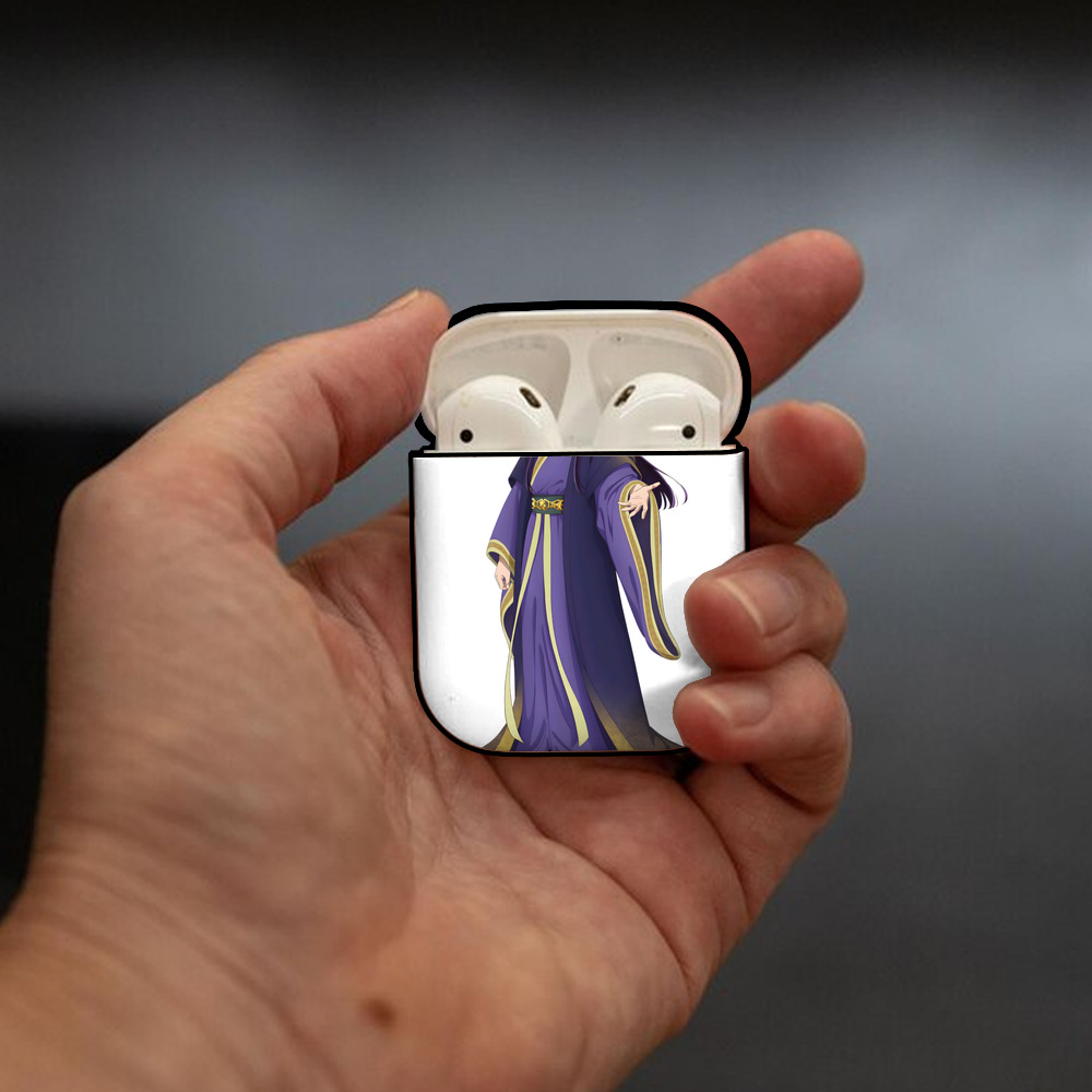 薬屋のひとりごと The Apothecary Diaries AirPods 第2世代保護ケース ハードシェル ブラック 耐衝撃・防指紋・カラビナ付き