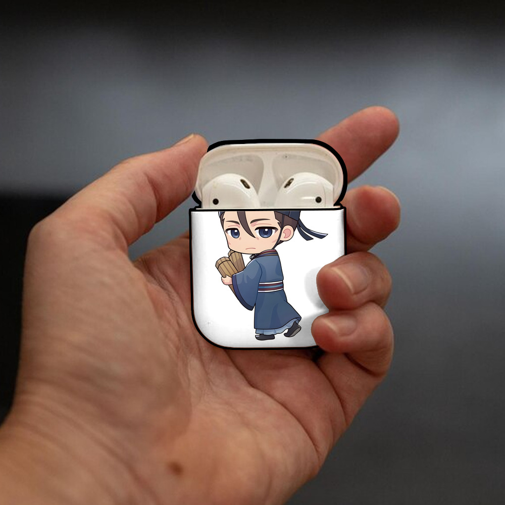 薬屋のひとりごと The Apothecary Diaries AirPods 第2世代保護ケース ハードシェル ブラック 耐衝撃・防指紋・カラビナ付き