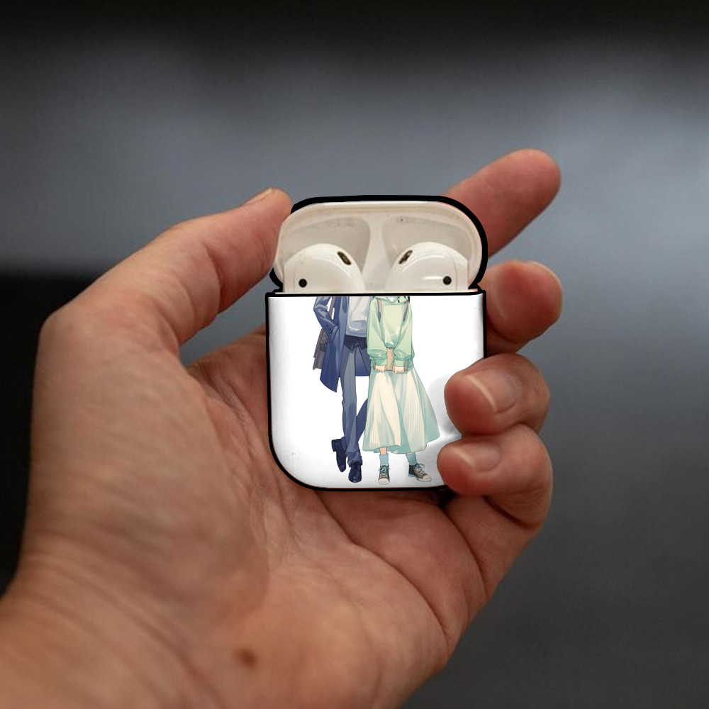 薬屋のひとりごと The Apothecary Diaries AirPods 第2世代保護ケース ハードシェル ブラック 耐衝撃・防指紋・カラビナ付き
