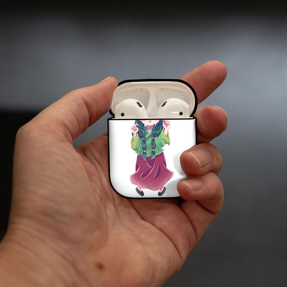 薬屋のひとりごと The Apothecary Diaries AirPods 第2世代保護ケース ハードシェル ブラック 耐衝撃・防指紋・カラビナ付き