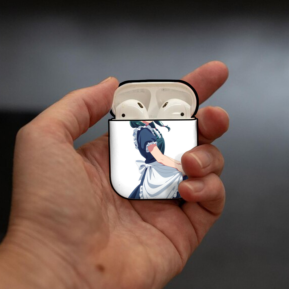 薬屋のひとりごと The Apothecary Diaries AirPods 第2世代保護ケース ハードシェル ブラック 耐衝撃・防指紋・カラビナ付き