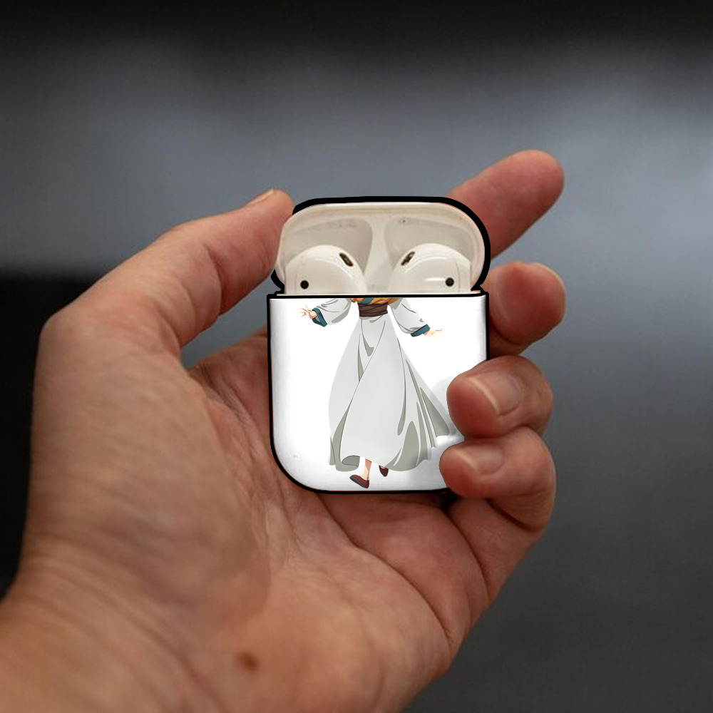 薬屋のひとりごと The Apothecary Diaries AirPods 第2世代保護ケース ハードシェル ブラック 耐衝撃・防指紋・カラビナ付き