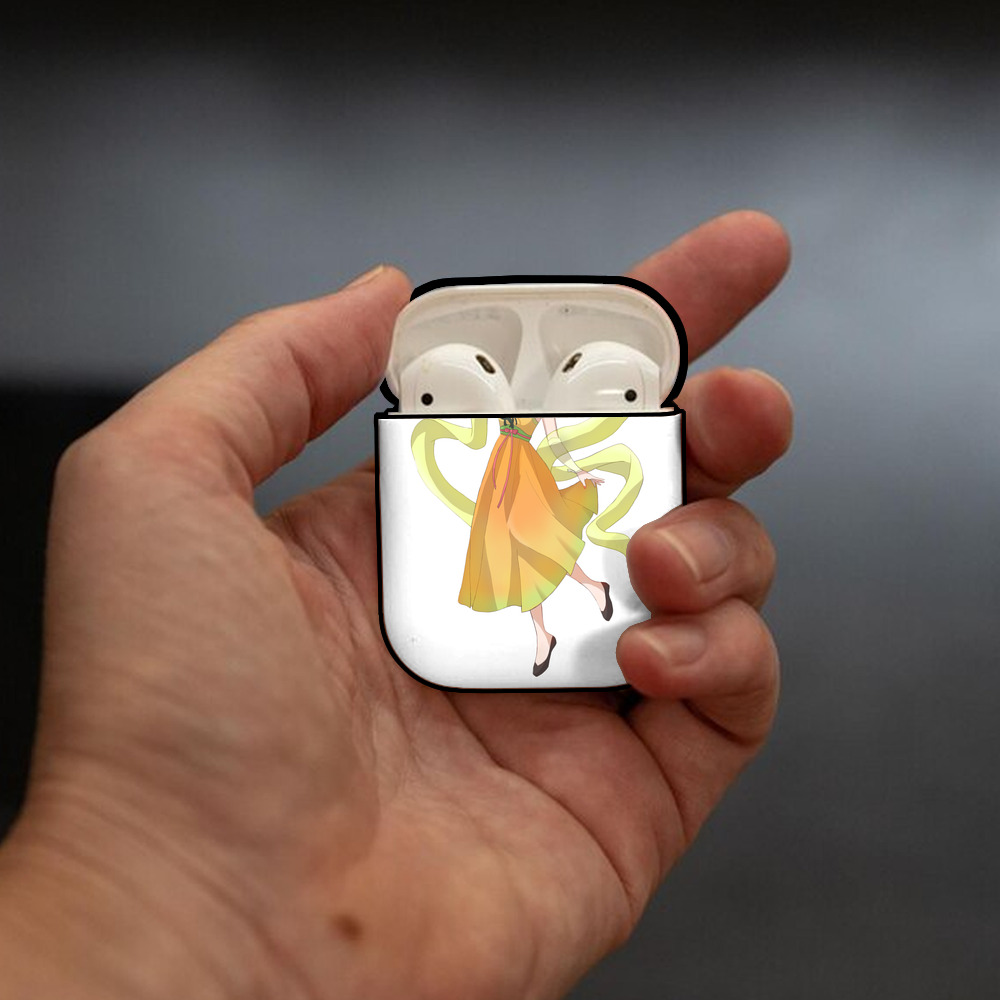 薬屋のひとりごと The Apothecary Diaries AirPods 第2世代保護ケース ハードシェル ブラック 耐衝撃・防指紋・カラビナ付き