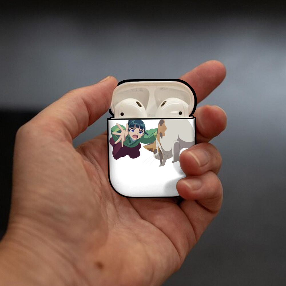 薬屋のひとりごと The Apothecary Diaries AirPods 第2世代保護ケース ハードシェル ブラック 耐衝撃・防指紋・カラビナ付き