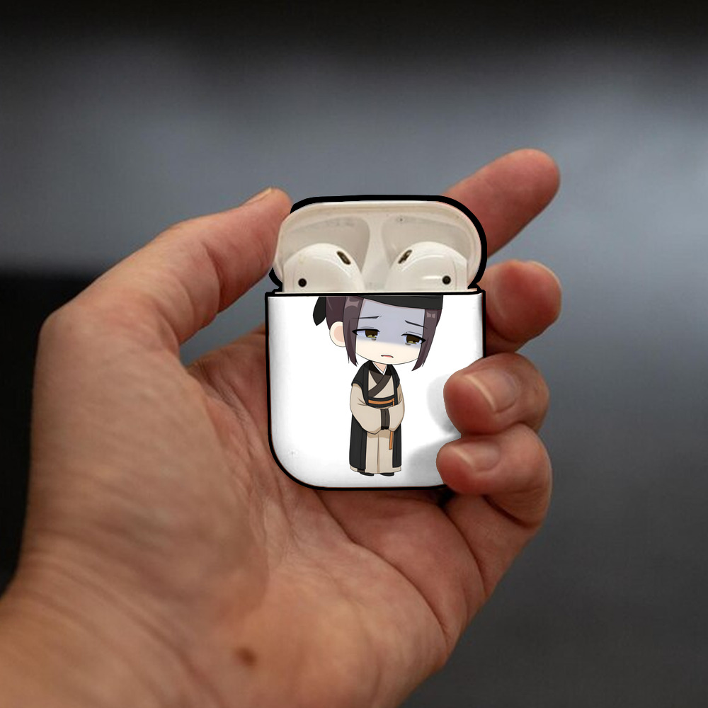 薬屋のひとりごと The Apothecary Diaries AirPods 第2世代保護ケース ハードシェル ブラック 耐衝撃・防指紋・カラビナ付き