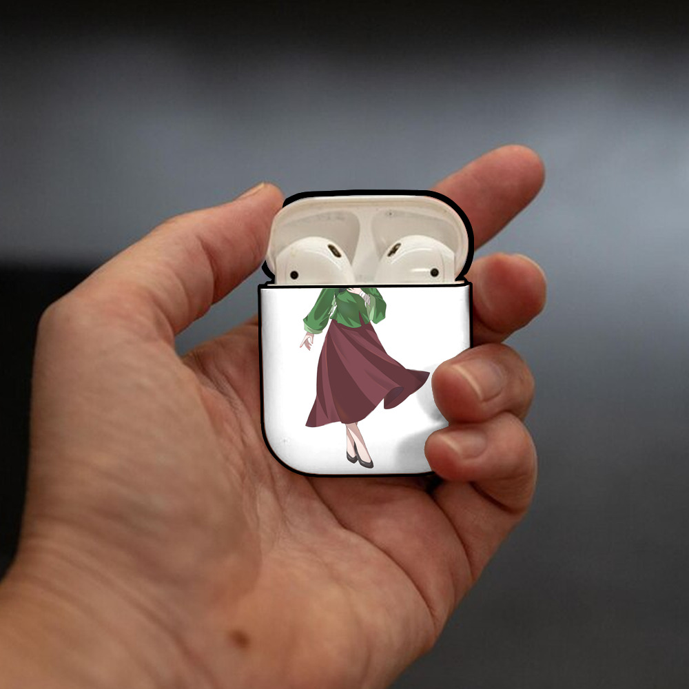 薬屋のひとりごと The Apothecary Diaries AirPods 第2世代保護ケース ハードシェル ブラック 耐衝撃・防指紋・カラビナ付き