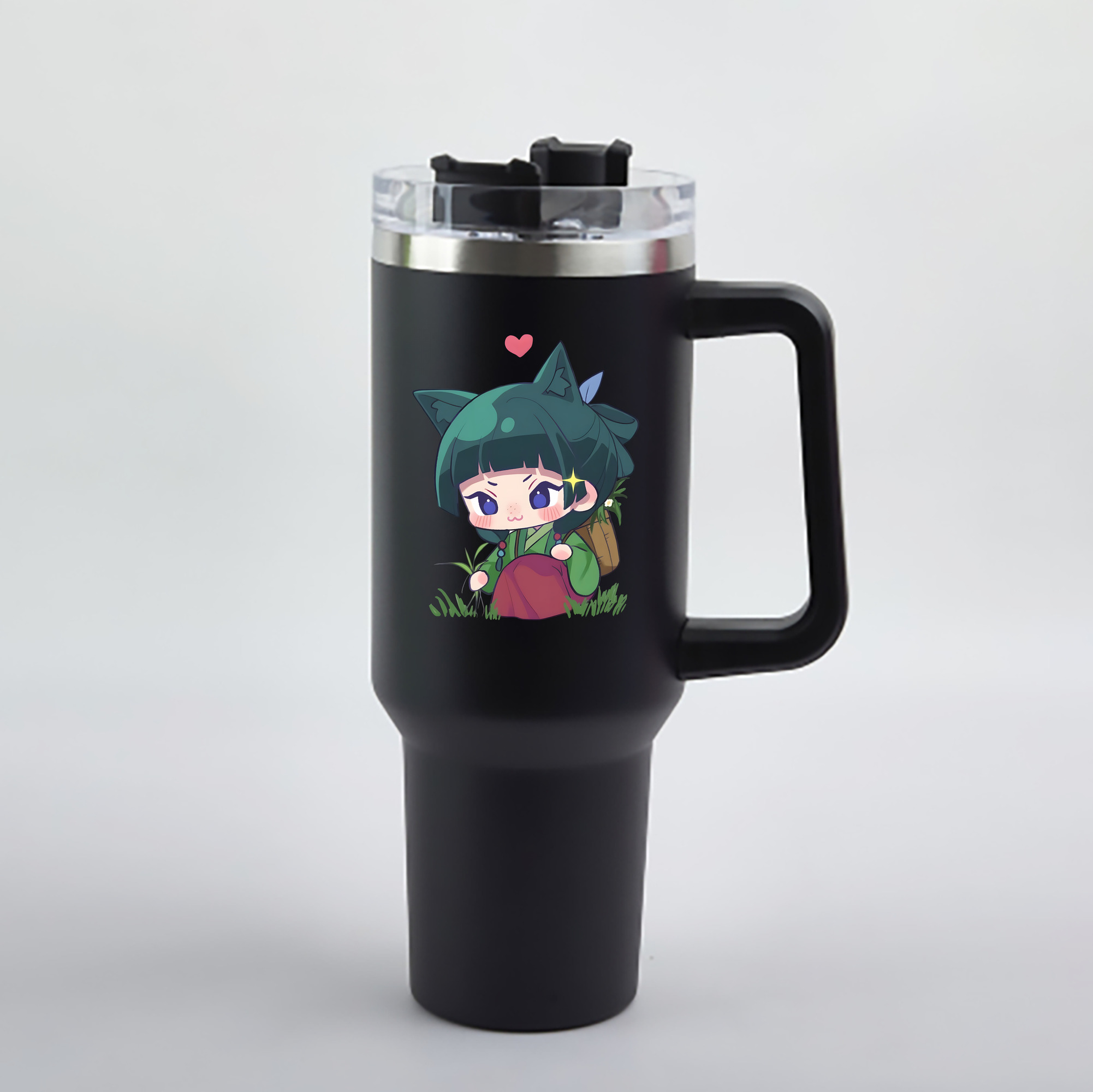 （画像用） 薬屋のひとりごと The Apothecary Diaries 1200mL車用タンブラー - クリスタルステッカー（プラスチックストロー付き）