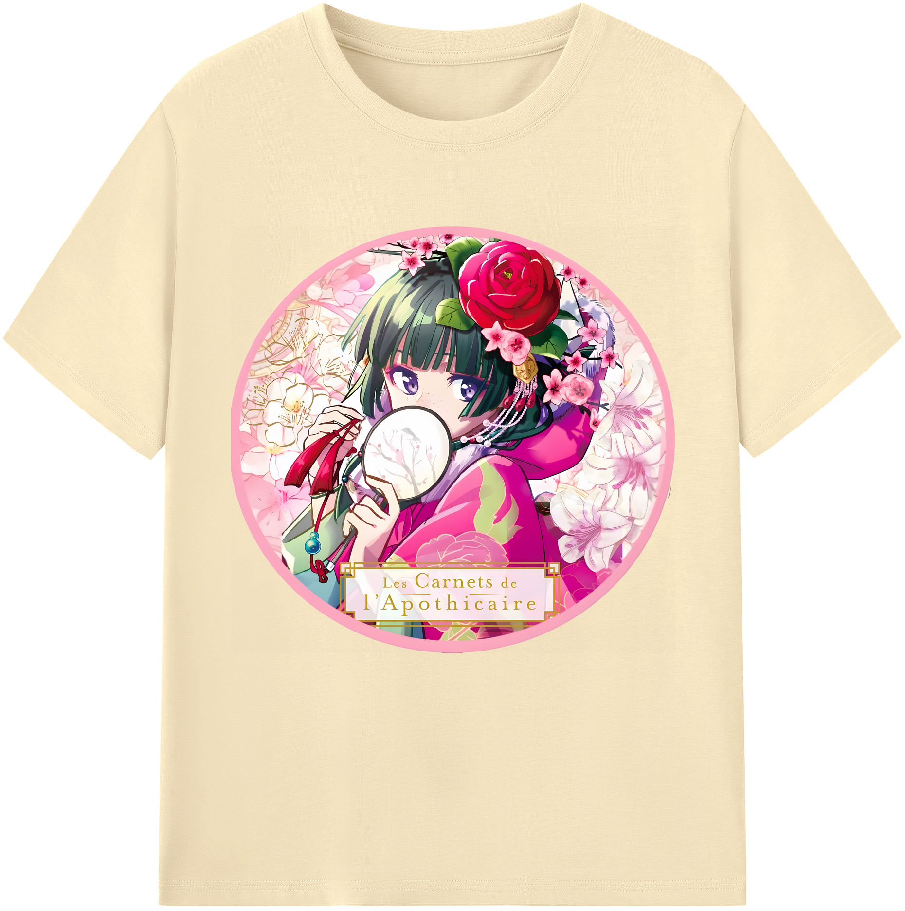 （画像用） 薬屋のひとりごと The Apothecary Diaries 綿100％半袖Tシャツ（フロントプリント）