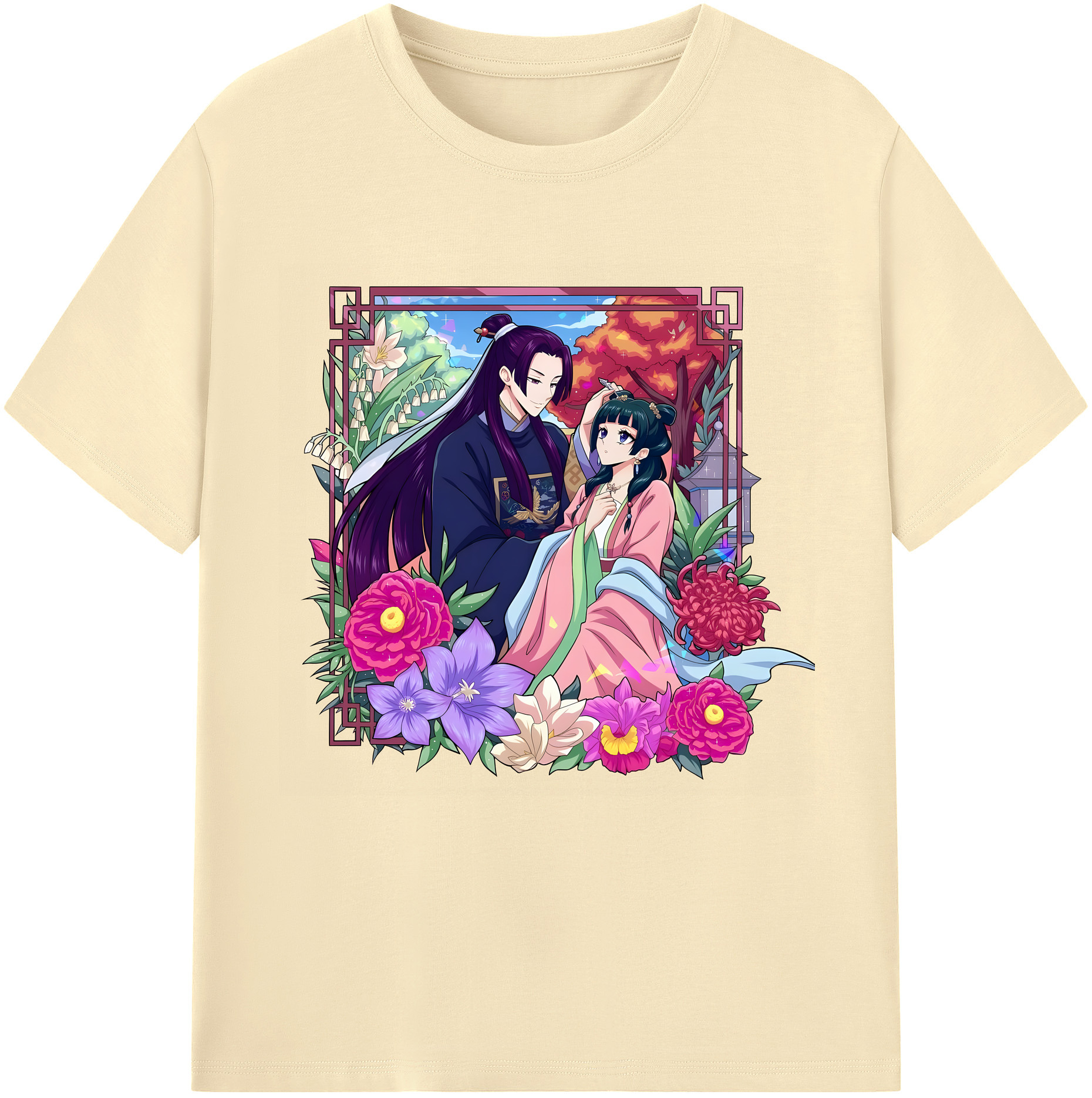 （画像用） 薬屋のひとりごと The Apothecary Diaries 綿100％半袖Tシャツ（フロントプリント）