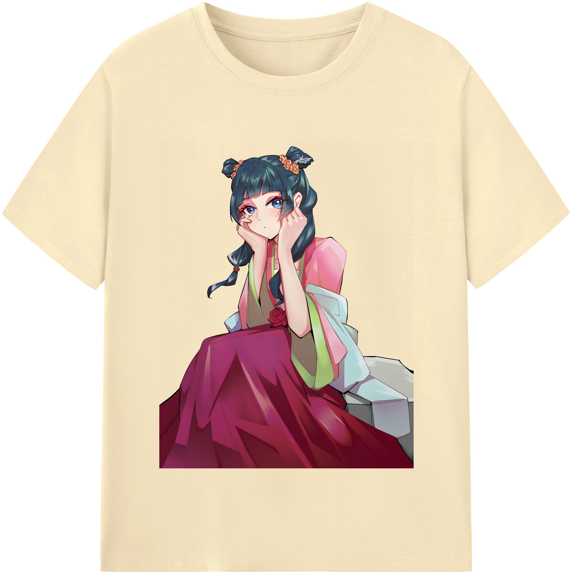 （画像用） 薬屋のひとりごと The Apothecary Diaries 綿100％半袖Tシャツ（フロントプリント）