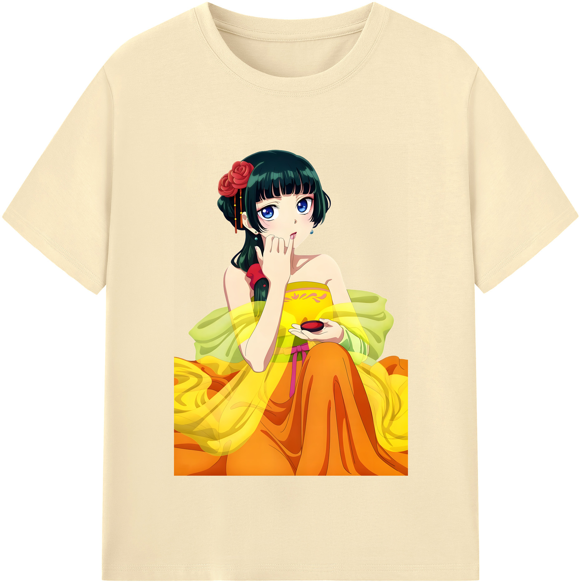 （画像用） 薬屋のひとりごと The Apothecary Diaries 綿100％半袖Tシャツ（フロントプリント）