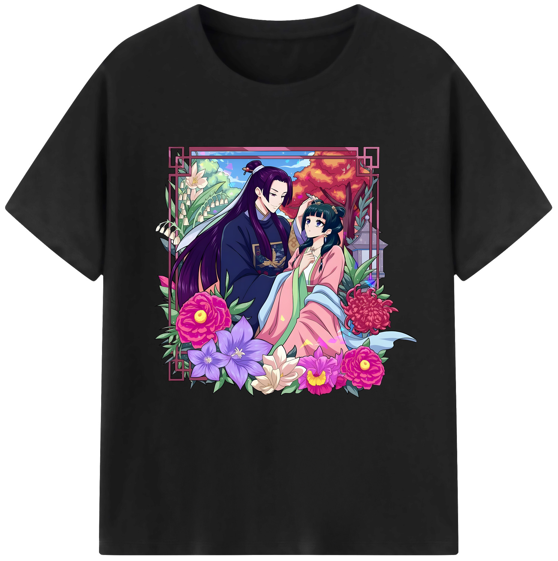 （画像用） 薬屋のひとりごと The Apothecary Diaries 綿100％半袖Tシャツ（フロントプリント）