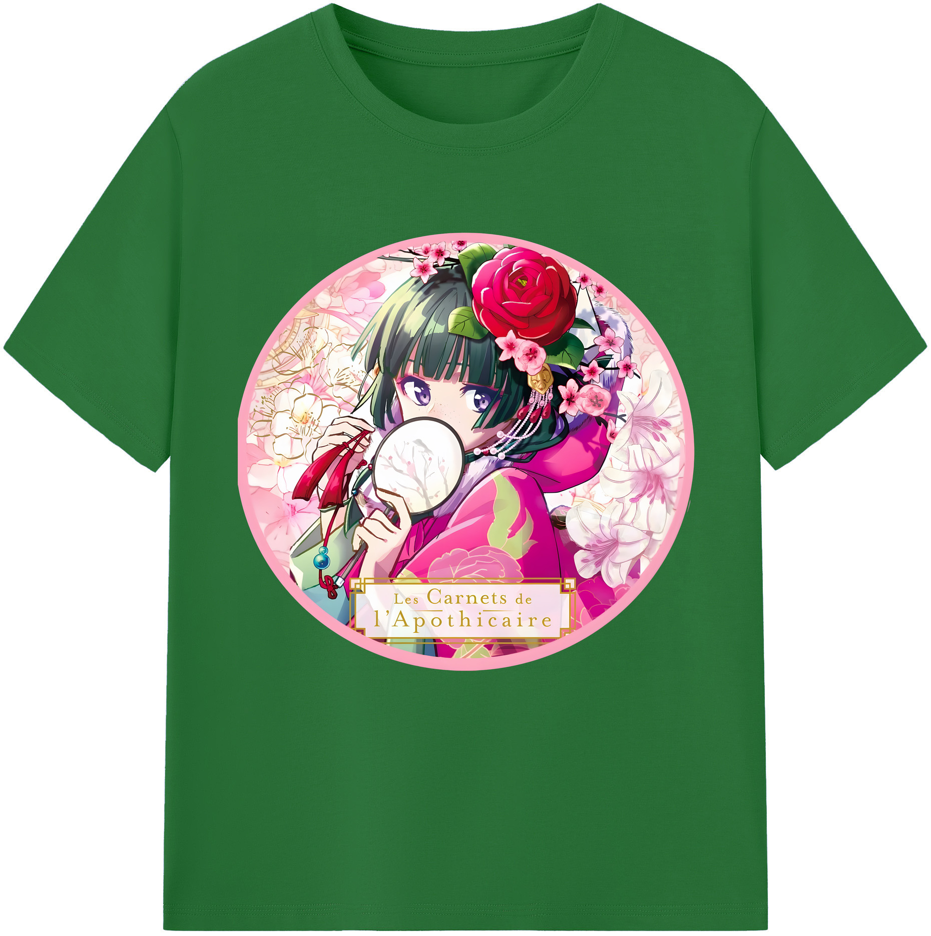 （画像用） 薬屋のひとりごと The Apothecary Diaries 綿100％半袖Tシャツ（フロントプリント）