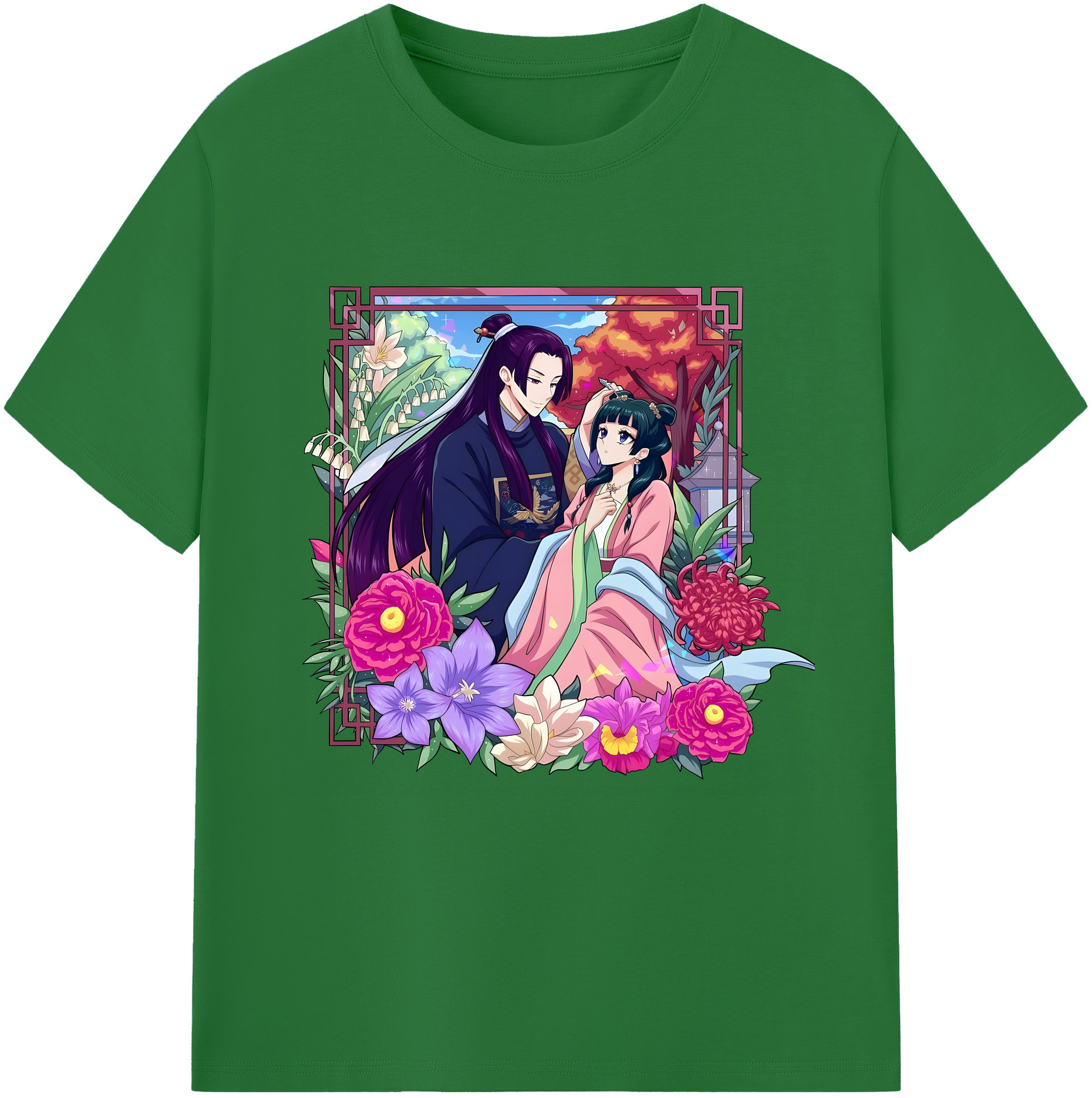 （画像用） 薬屋のひとりごと The Apothecary Diaries 綿100％半袖Tシャツ（フロントプリント）