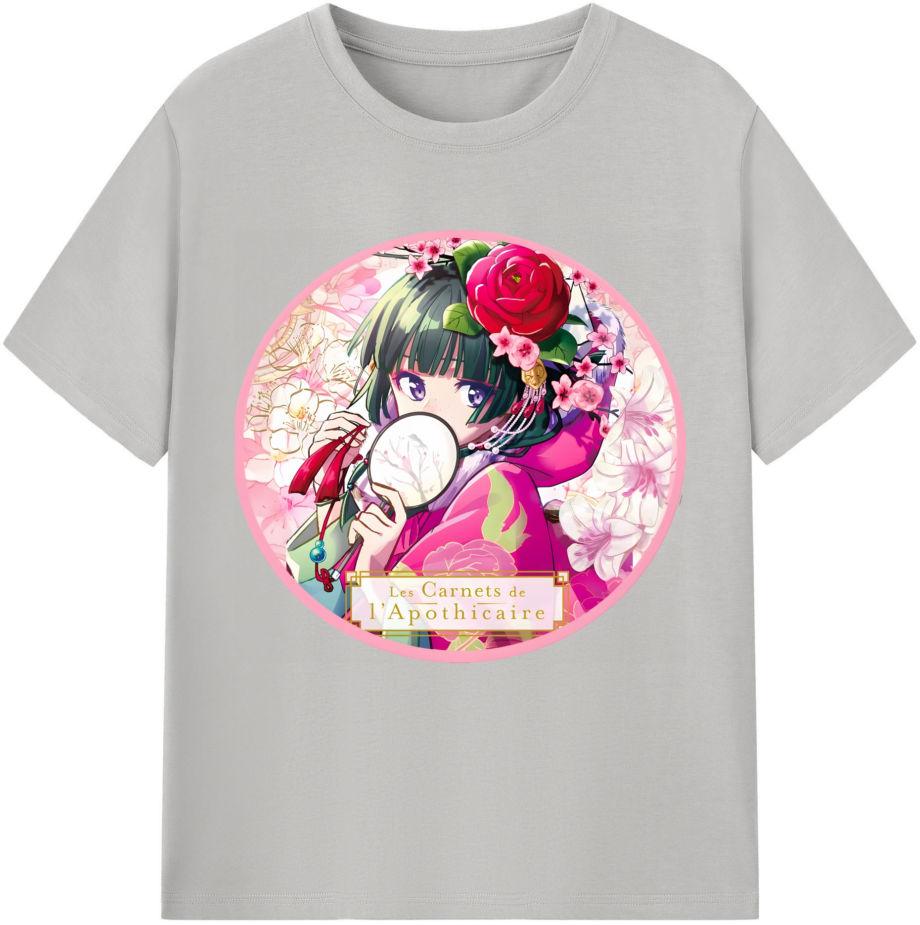 （画像用） 薬屋のひとりごと The Apothecary Diaries 綿100％半袖Tシャツ（フロントプリント）