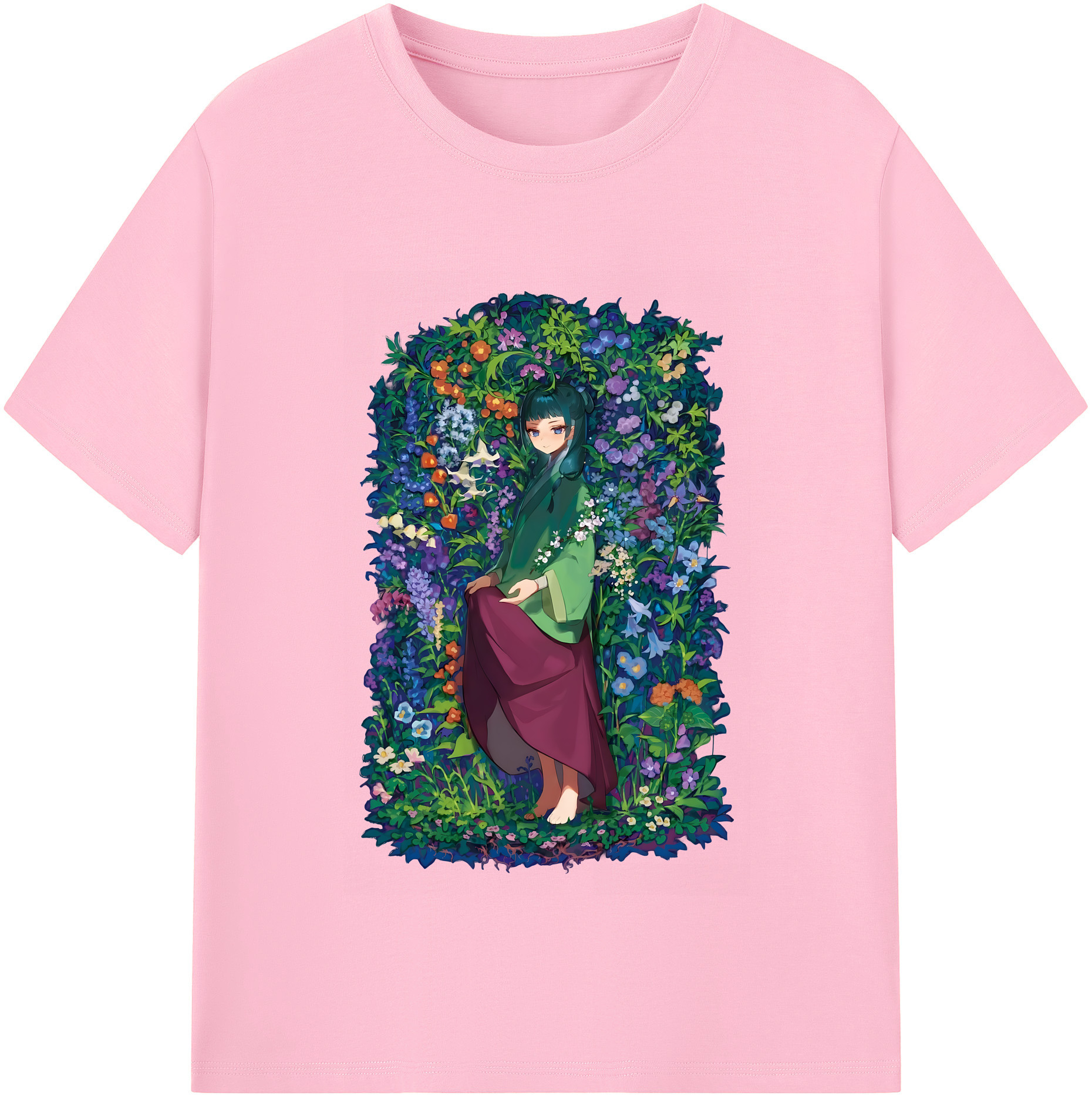 （画像用） 薬屋のひとりごと The Apothecary Diaries 綿100％半袖Tシャツ（フロントプリント）