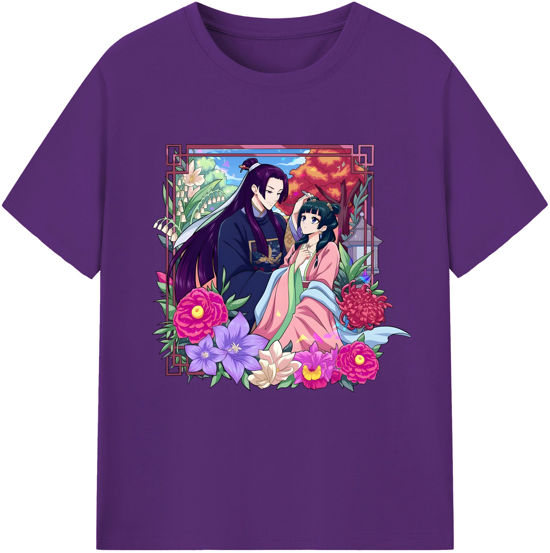 （画像用） 薬屋のひとりごと The Apothecary Diaries 綿100％半袖Tシャツ（フロントプリント）