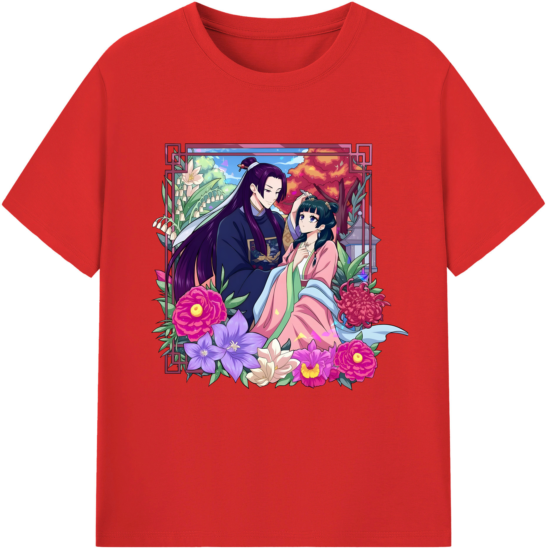 （画像用） 薬屋のひとりごと The Apothecary Diaries 綿100％半袖Tシャツ（フロントプリント）