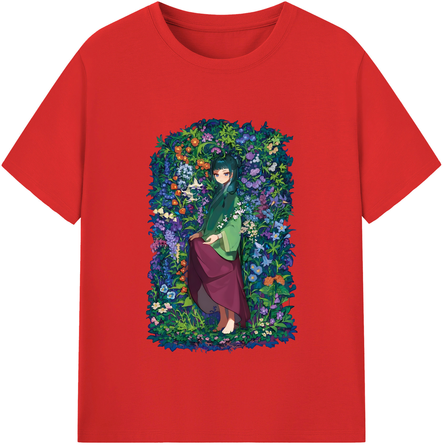 （画像用） 薬屋のひとりごと The Apothecary Diaries 綿100％半袖Tシャツ（フロントプリント）