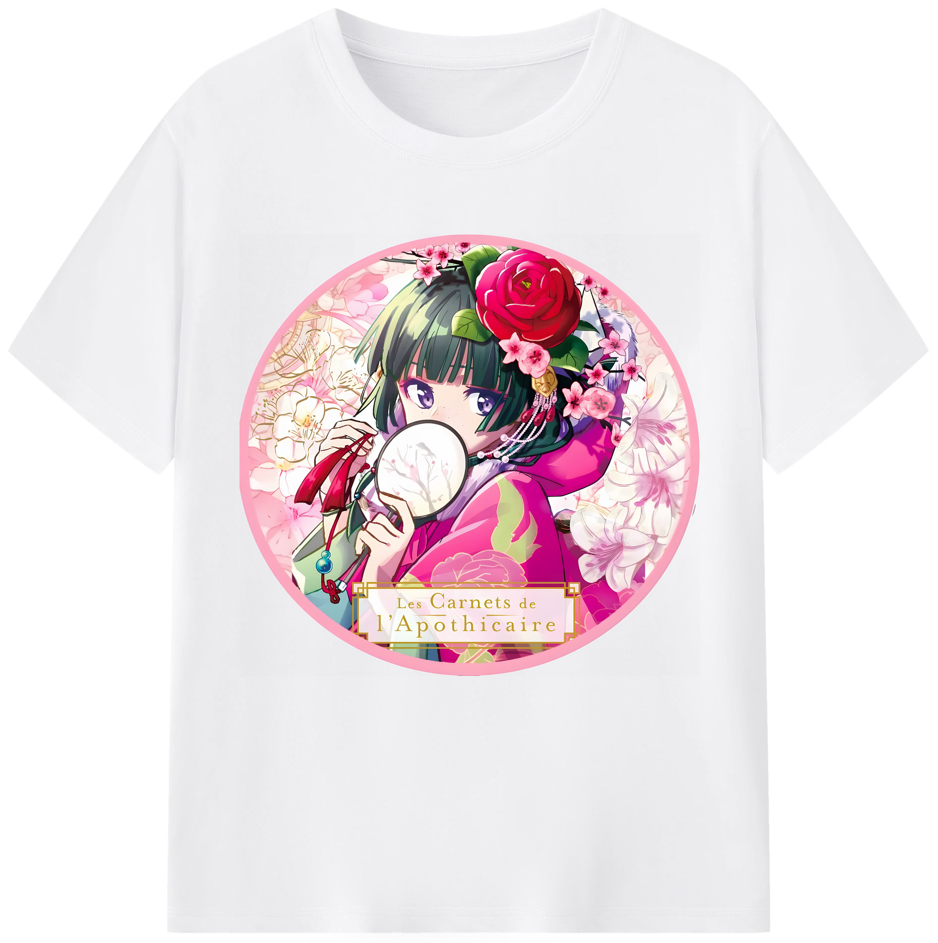 （画像用） 薬屋のひとりごと The Apothecary Diaries 綿100％半袖Tシャツ（フロントプリント）