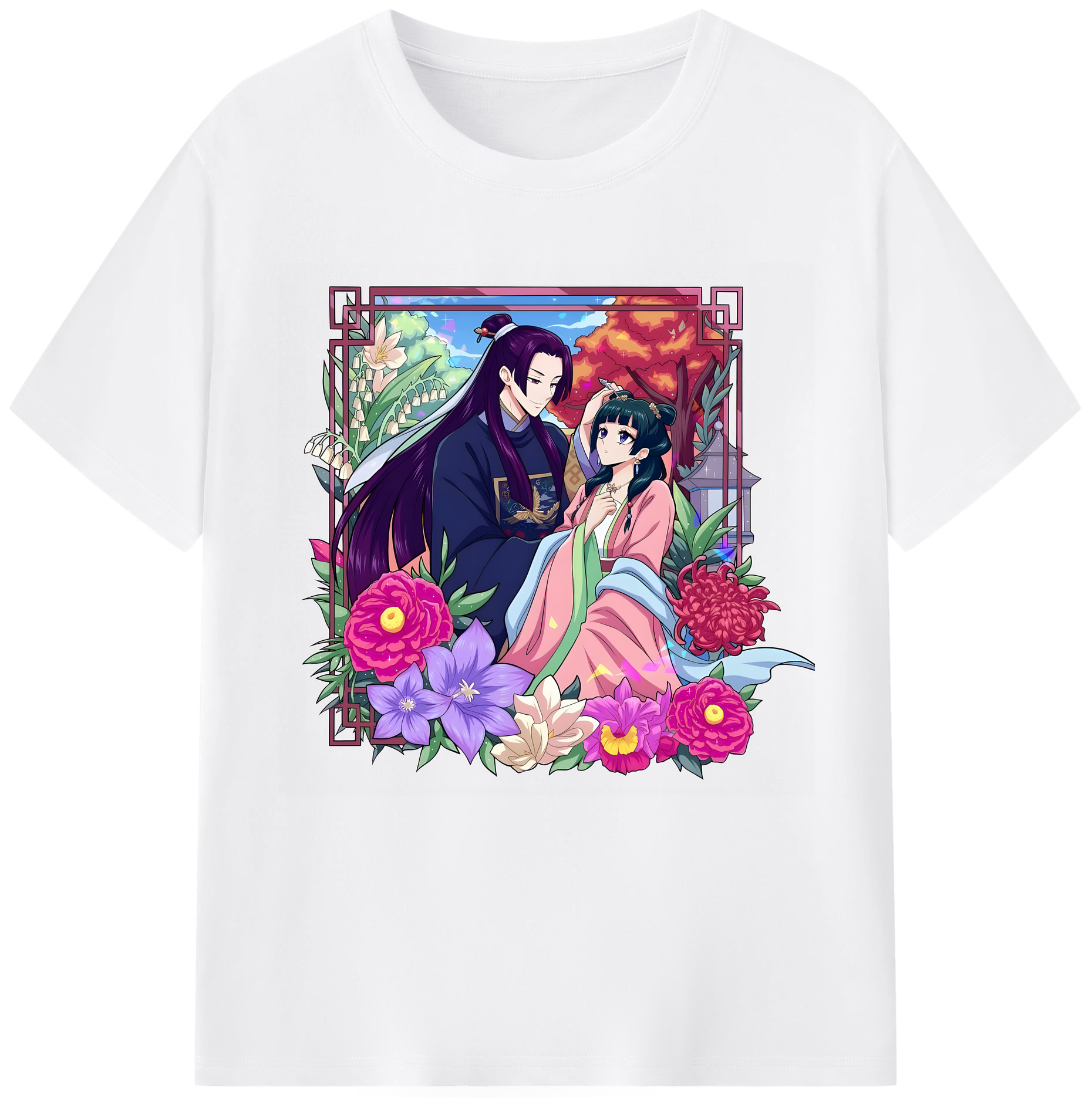 （画像用） 薬屋のひとりごと The Apothecary Diaries 綿100％半袖Tシャツ（フロントプリント）
