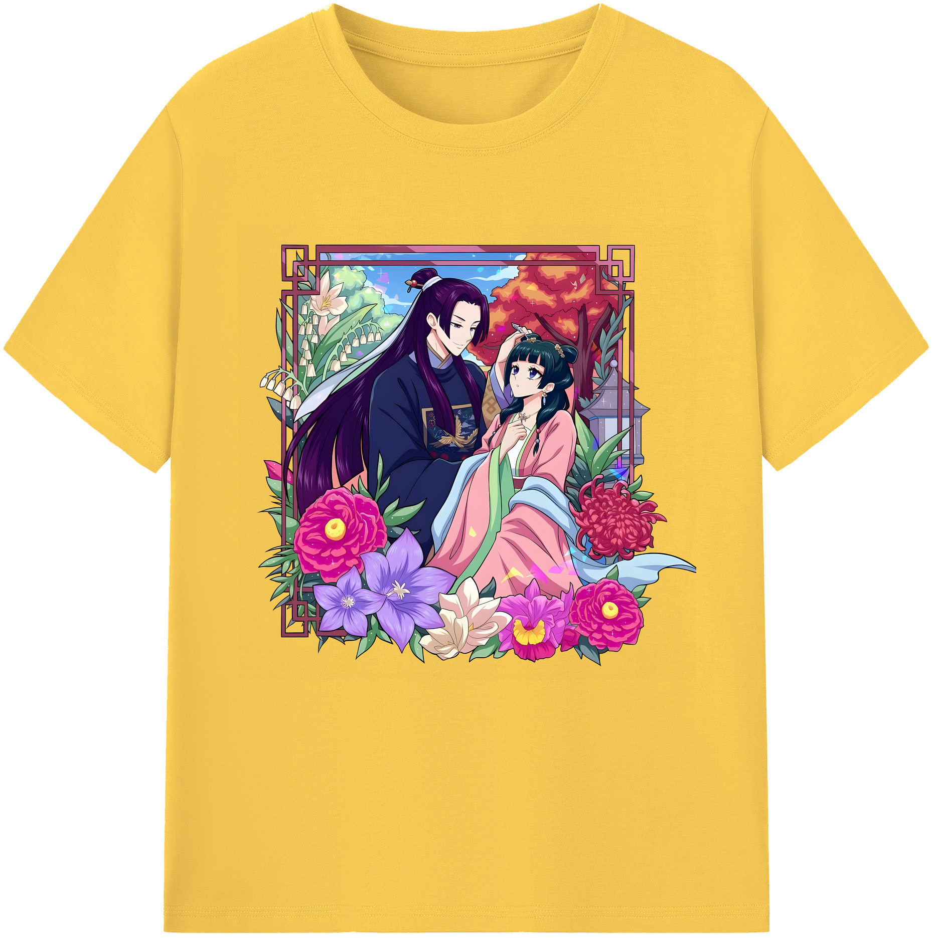 （画像用） 薬屋のひとりごと The Apothecary Diaries 綿100％半袖Tシャツ（フロントプリント）