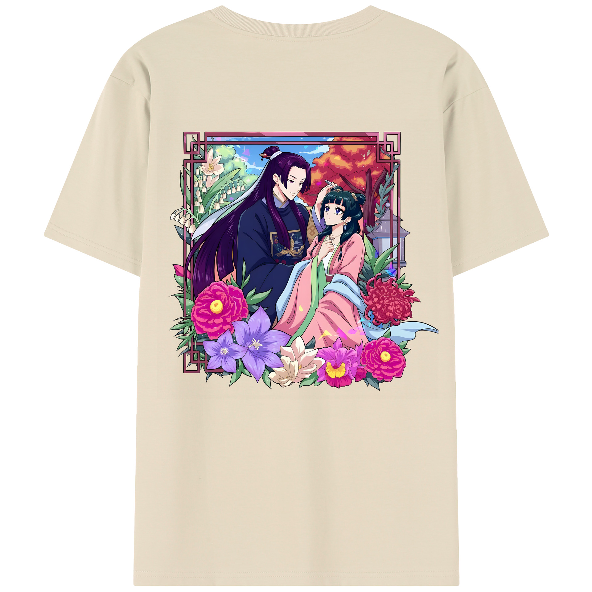 （画像用） 薬屋のひとりごと The Apothecary Diaries 綿100％半袖Tシャツ（背面プリント）