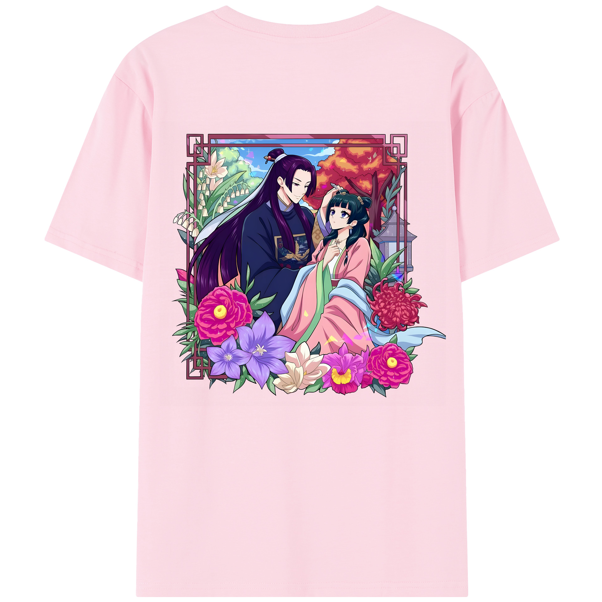 （画像用） 薬屋のひとりごと The Apothecary Diaries 綿100％半袖Tシャツ（背面プリント）