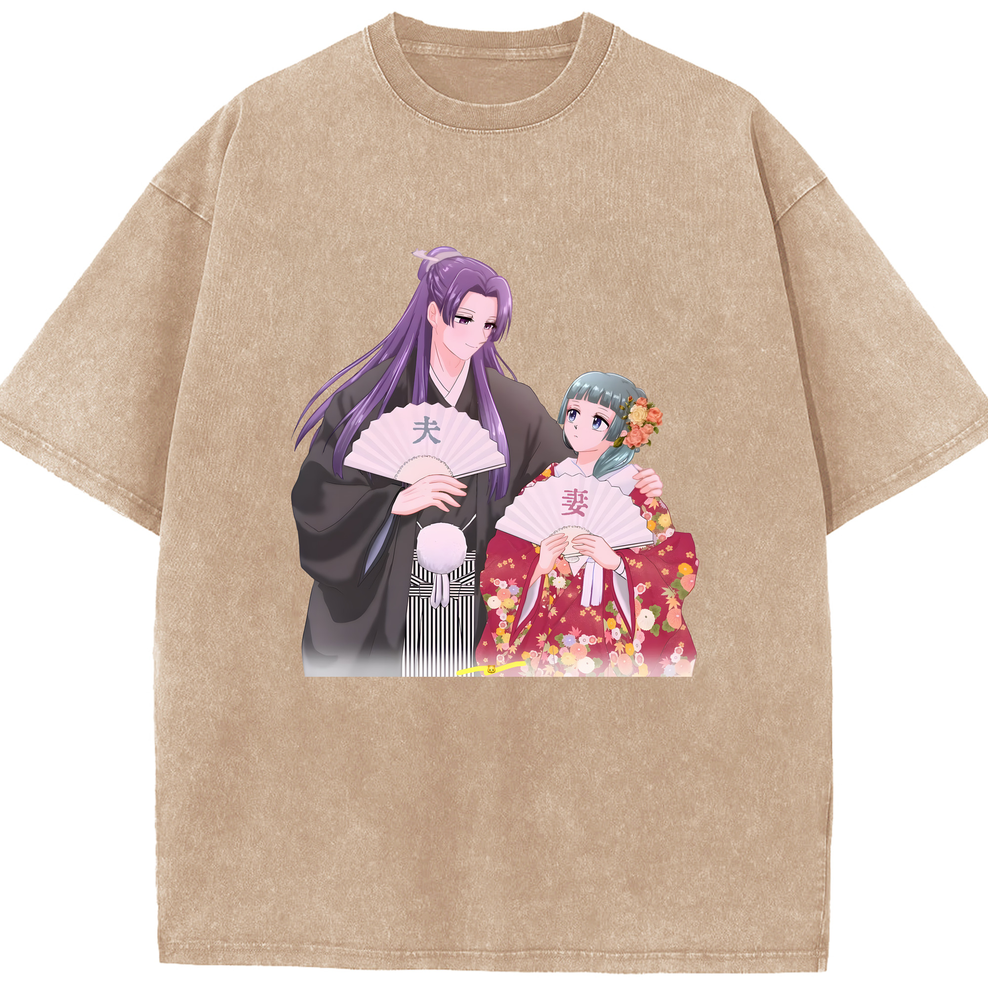 （画像用） 薬屋のひとりごと The Apothecary Diaries 綿100% ヴィンテージ風 半袖Tシャツ（フロントプリント）