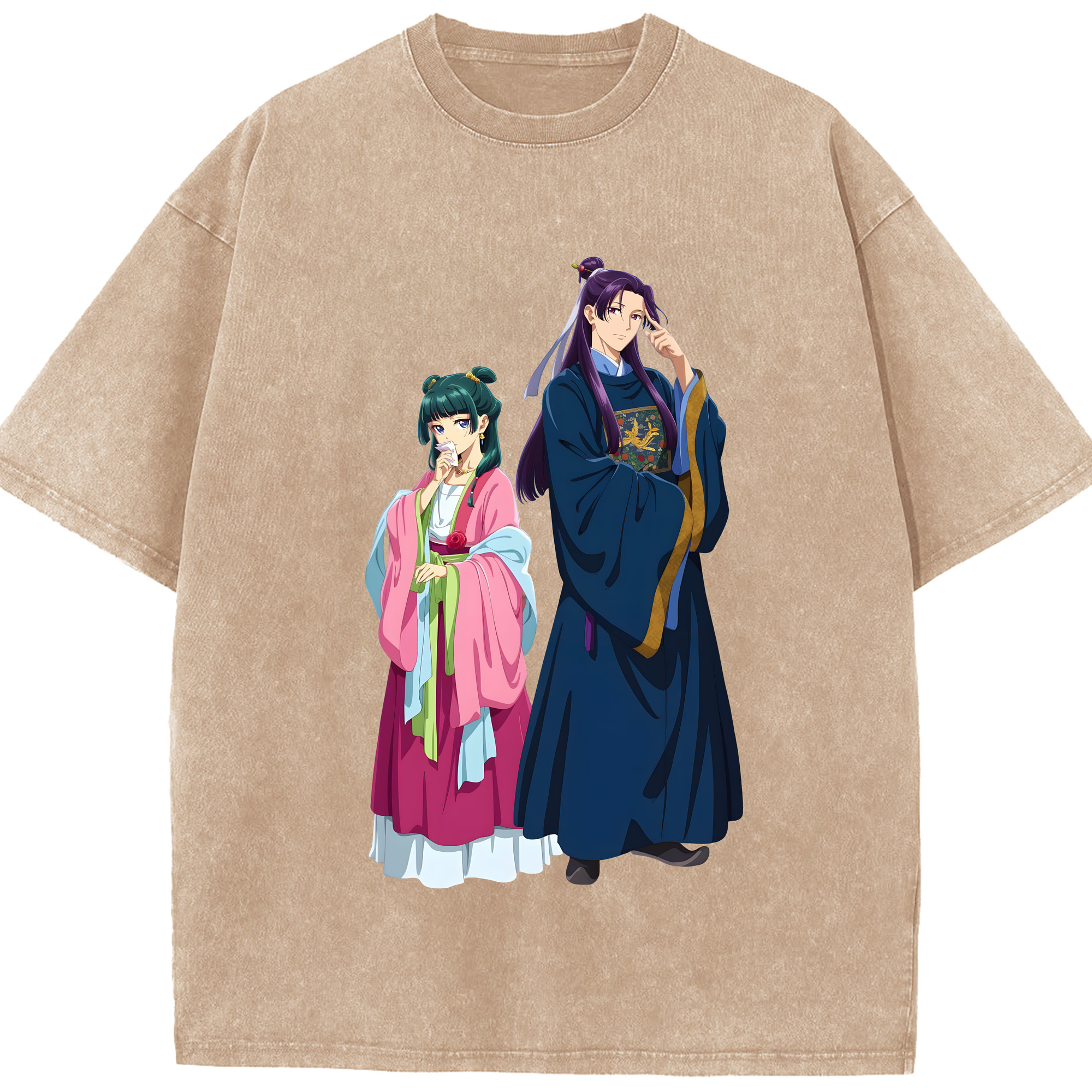 （画像用） 薬屋のひとりごと The Apothecary Diaries 綿100% ヴィンテージ風 半袖Tシャツ（フロントプリント）