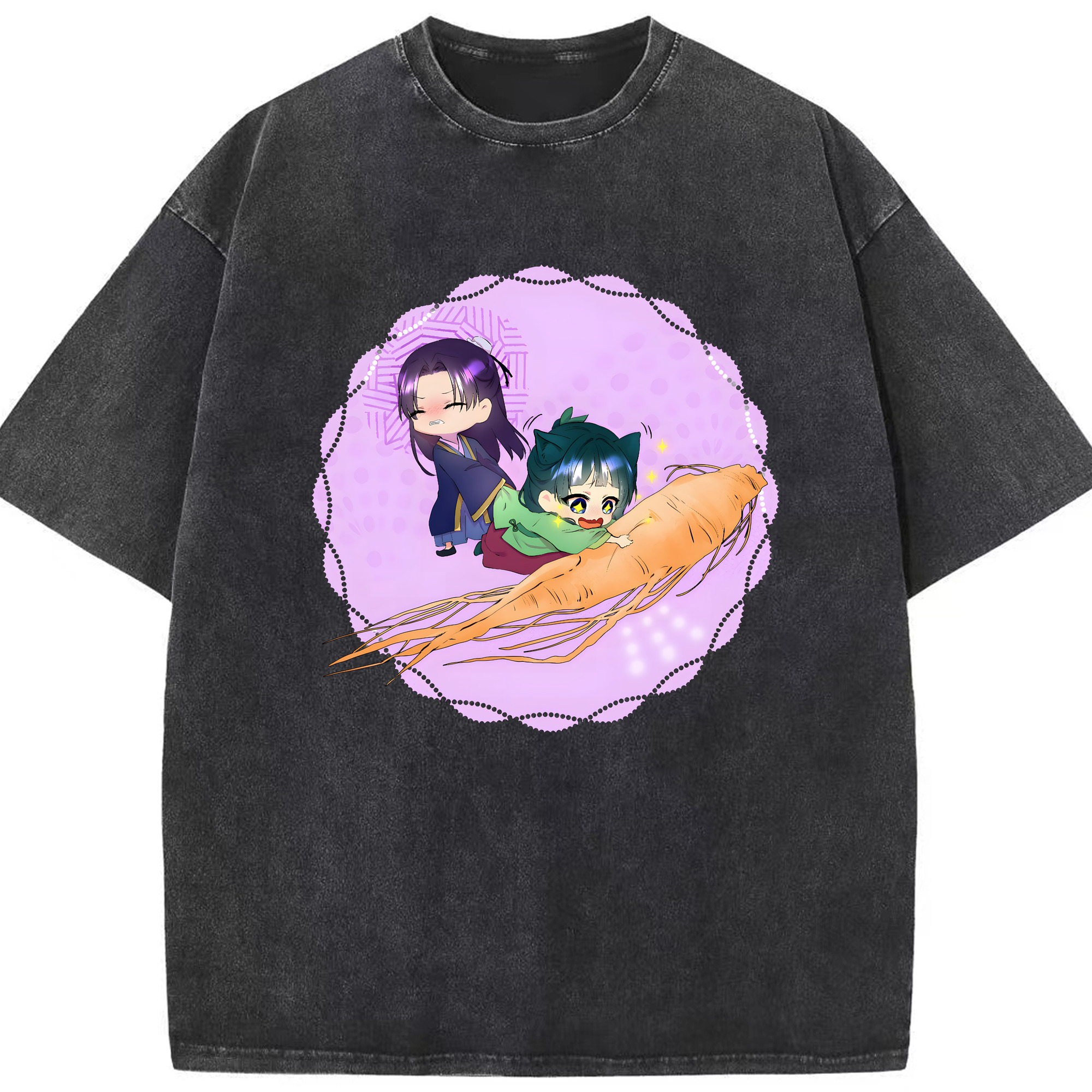 （画像用） 薬屋のひとりごと The Apothecary Diaries 綿100% ヴィンテージ風 半袖Tシャツ（フロントプリント）