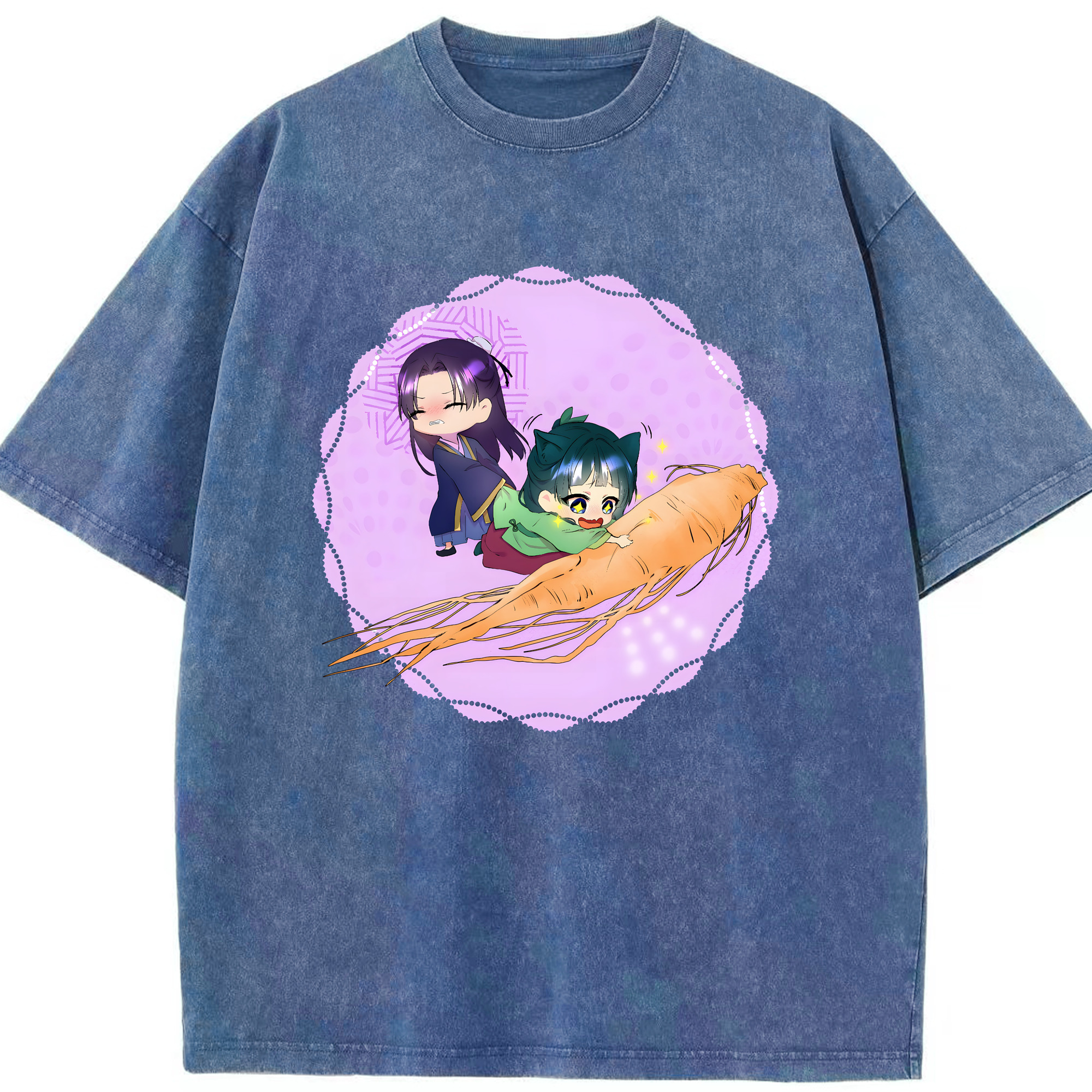 （画像用） 薬屋のひとりごと The Apothecary Diaries 綿100% ヴィンテージ風 半袖Tシャツ（フロントプリント）