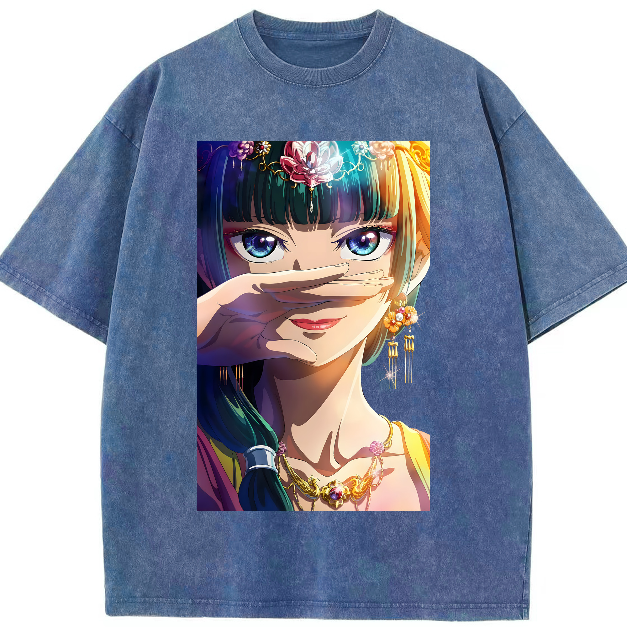 （画像用） 薬屋のひとりごと The Apothecary Diaries 綿100% ヴィンテージ風 半袖Tシャツ（フロントプリント）
