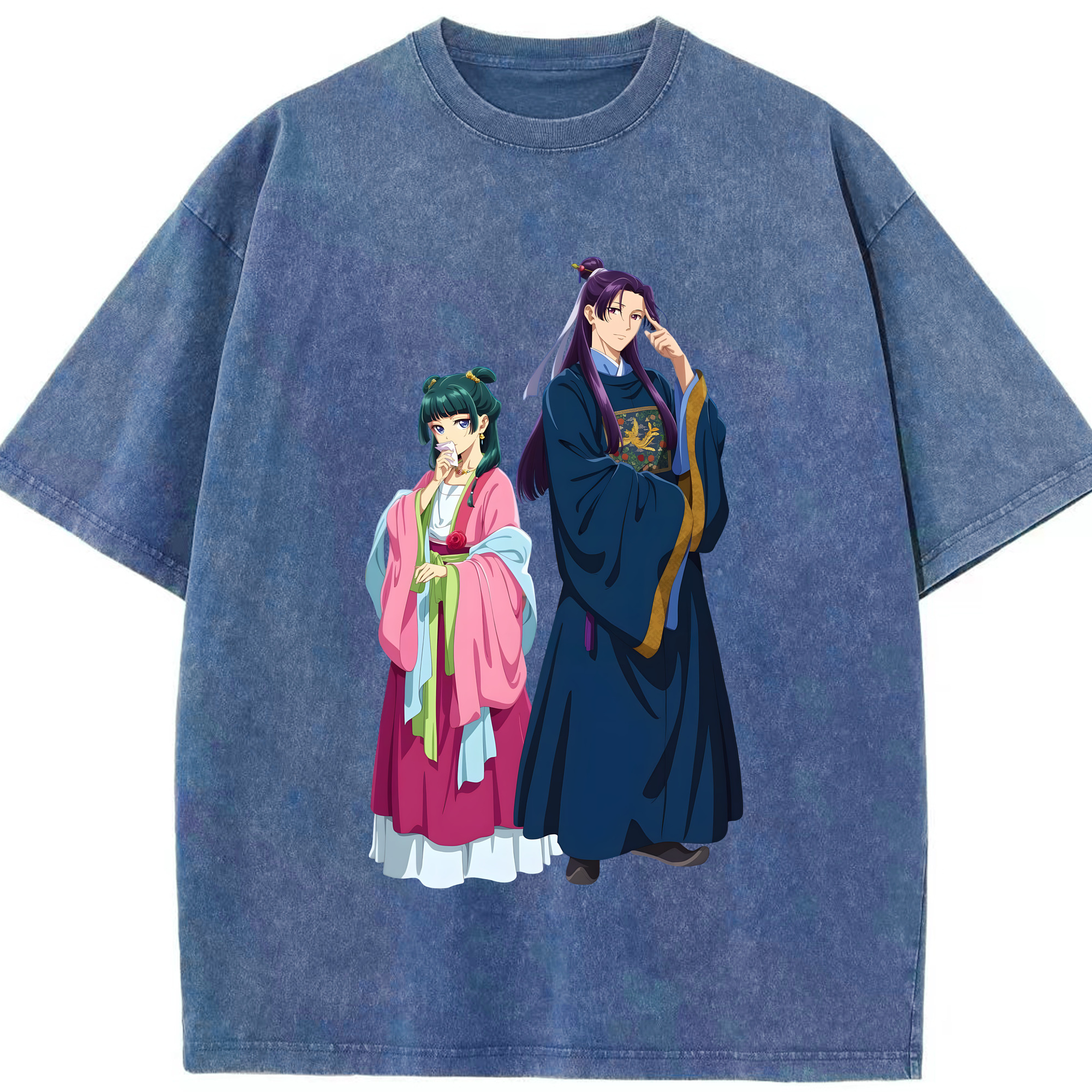 （画像用） 薬屋のひとりごと The Apothecary Diaries 綿100% ヴィンテージ風 半袖Tシャツ（フロントプリント）