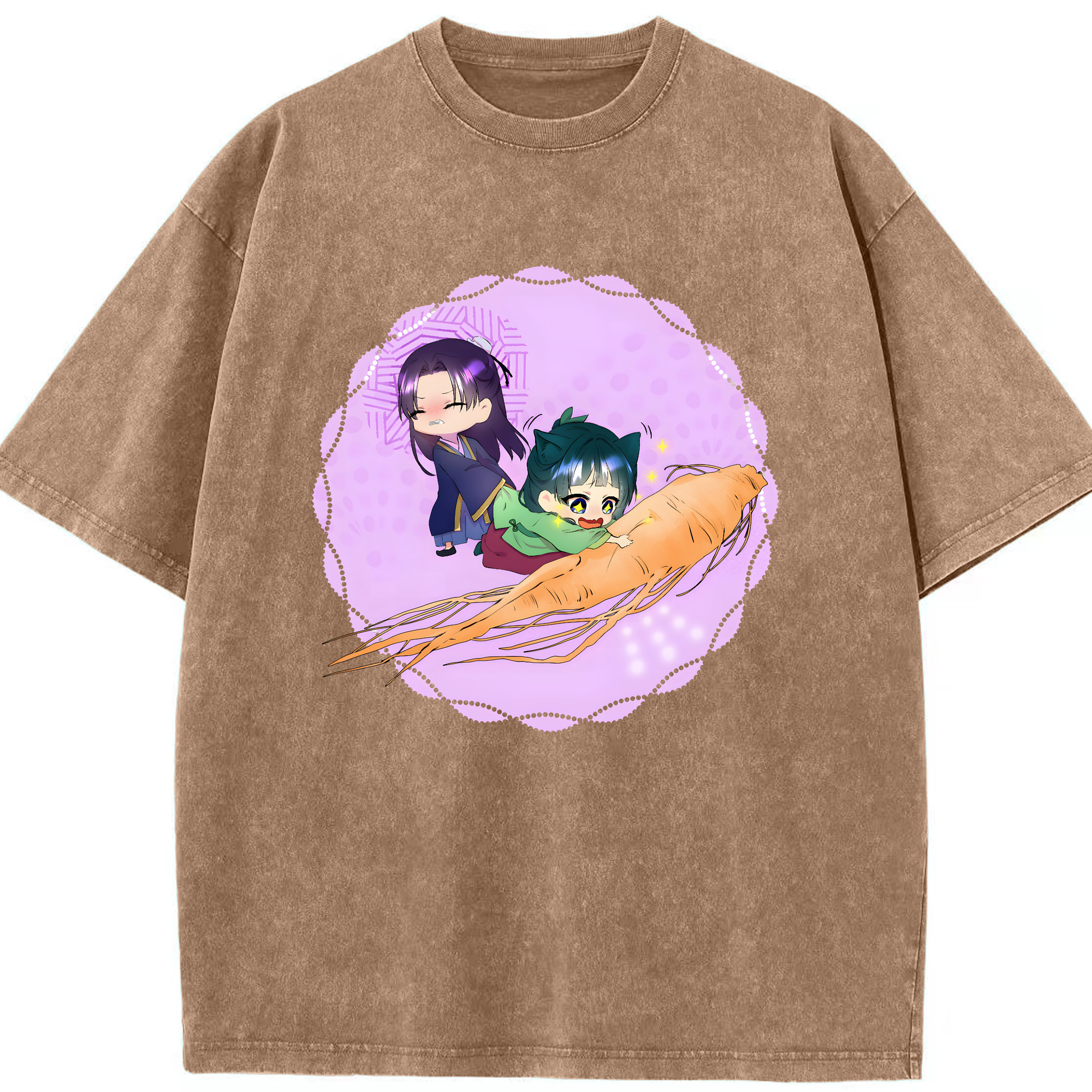 （画像用） 薬屋のひとりごと The Apothecary Diaries 綿100% ヴィンテージ風 半袖Tシャツ（フロントプリント）