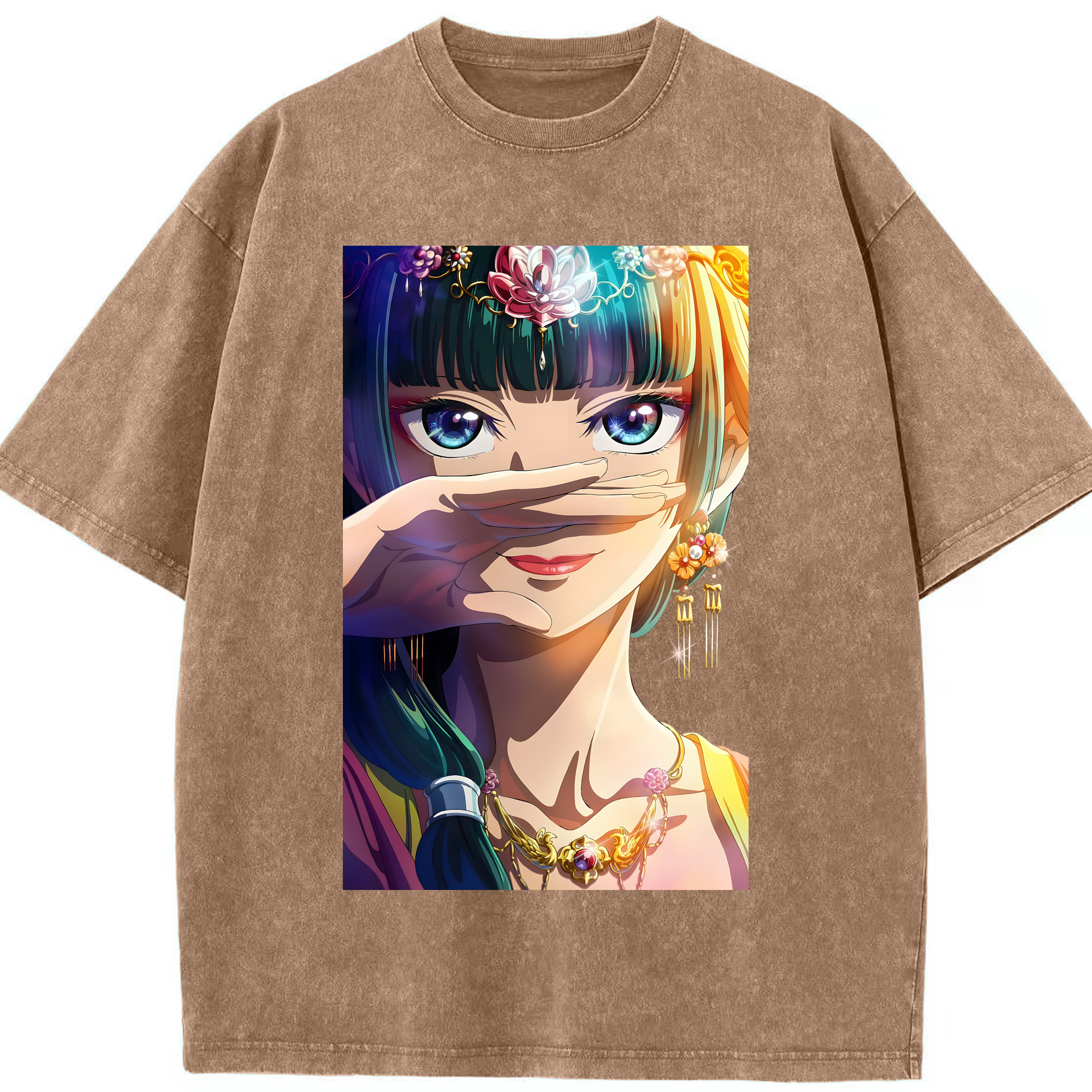 （画像用） 薬屋のひとりごと The Apothecary Diaries 綿100% ヴィンテージ風 半袖Tシャツ（フロントプリント）