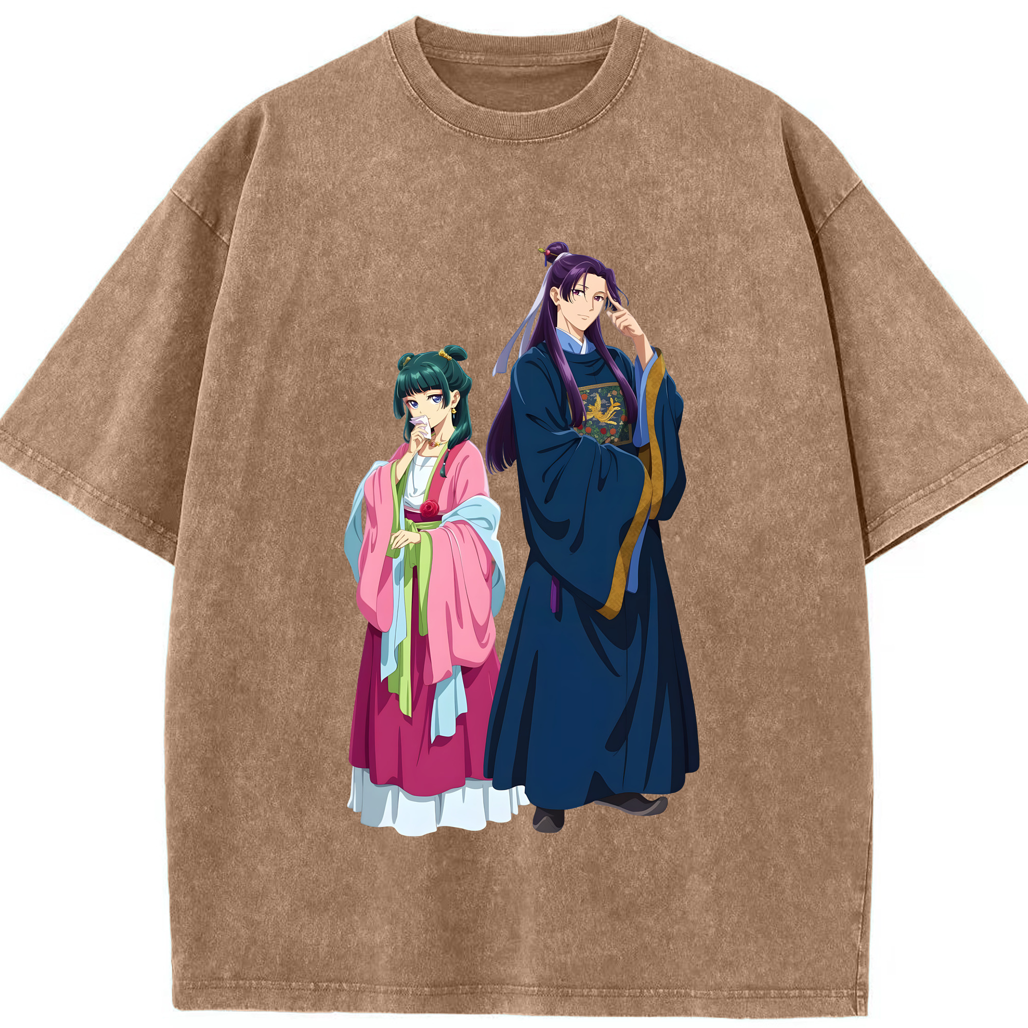 （画像用） 薬屋のひとりごと The Apothecary Diaries 綿100% ヴィンテージ風 半袖Tシャツ（フロントプリント）