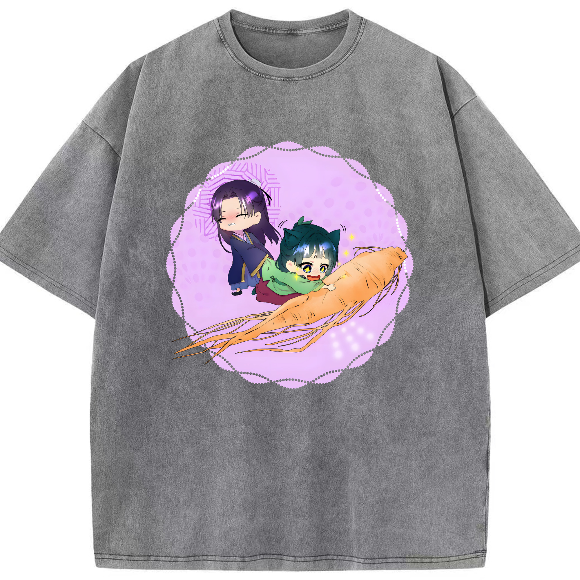 （画像用） 薬屋のひとりごと The Apothecary Diaries 綿100% ヴィンテージ風 半袖Tシャツ（フロントプリント）