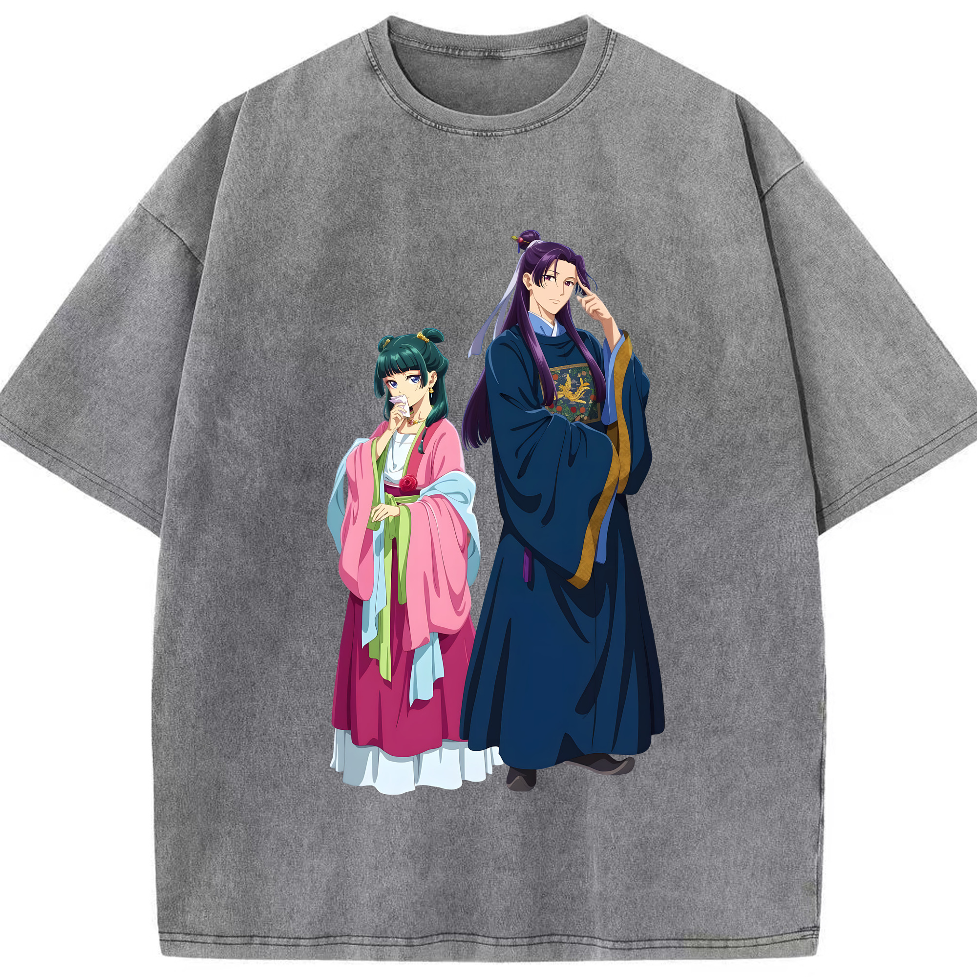 （画像用） 薬屋のひとりごと The Apothecary Diaries 綿100% ヴィンテージ風 半袖Tシャツ（フロントプリント）